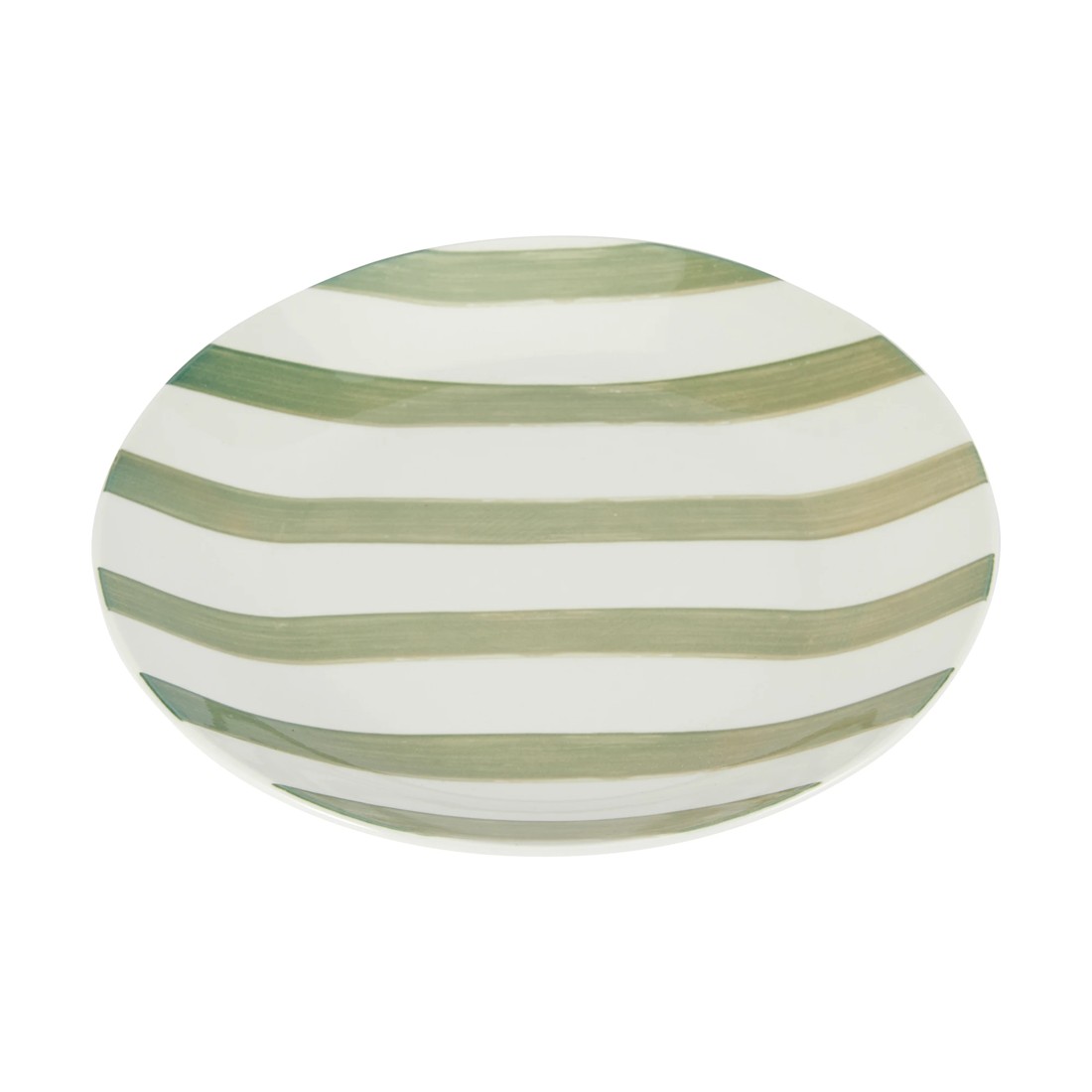 6 12 Piece Green Stripe Dinner Set, 6 of 7