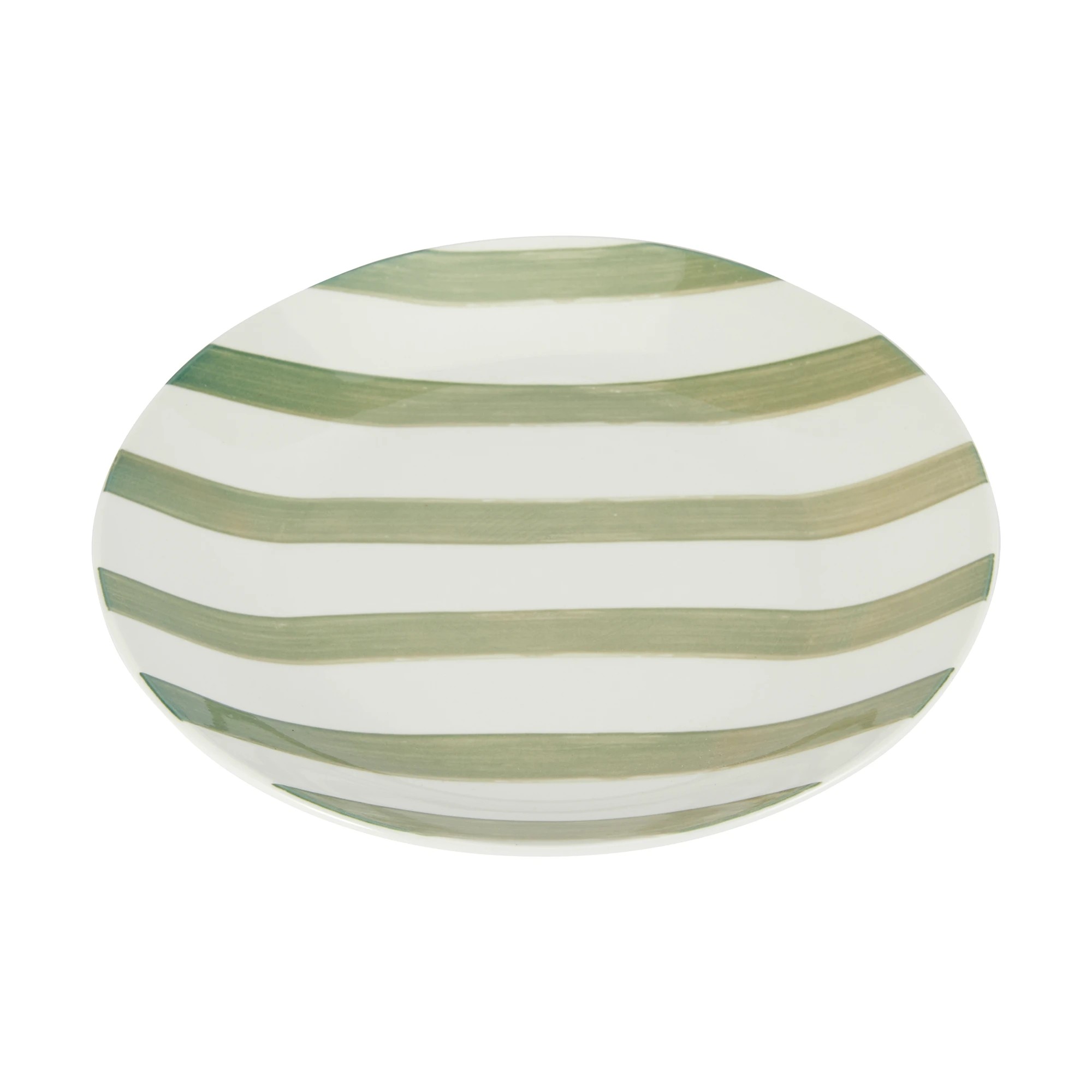 6 12 Piece Green Stripe Dinner Set, 6 of 7