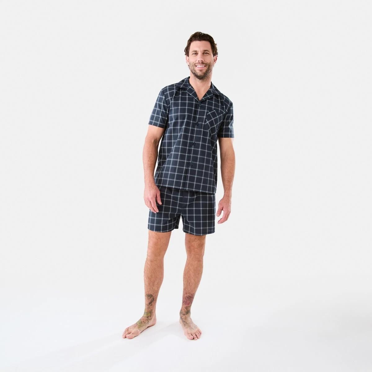 9 Short Leg Woven Pyjama Set COTTERS CHECK, 9 of 9