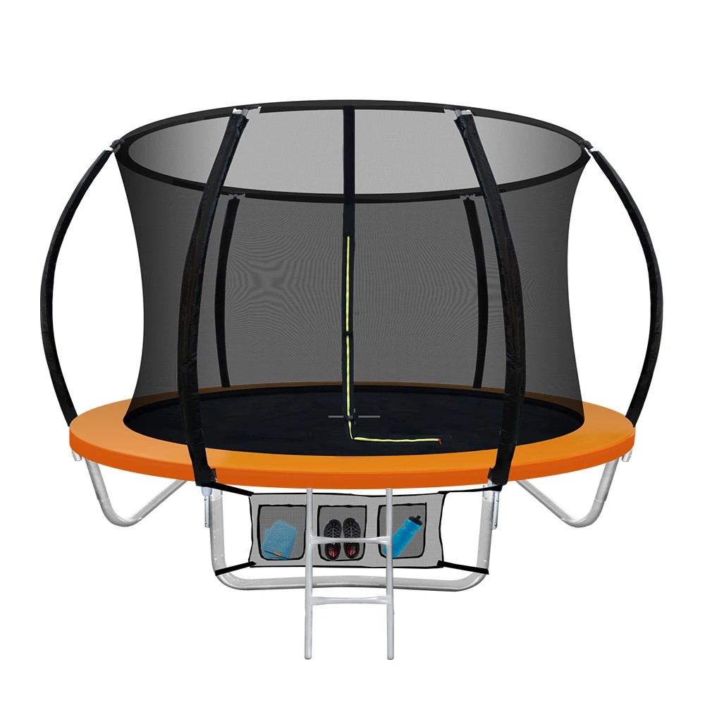 1 Everfit 8FT Trampoline for Kids w/ Ladder Enclosure Safety Net Rebounder - Multi, 1 of 6