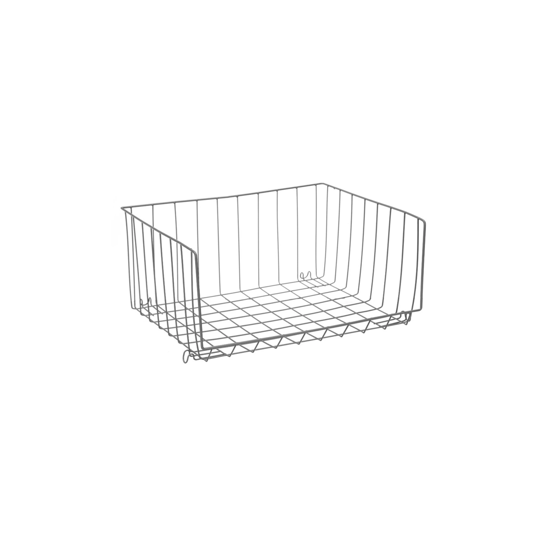 2 Boxsweden Wire Stackable Storage Basket 47x42x22cm
 - White, 2 of 3