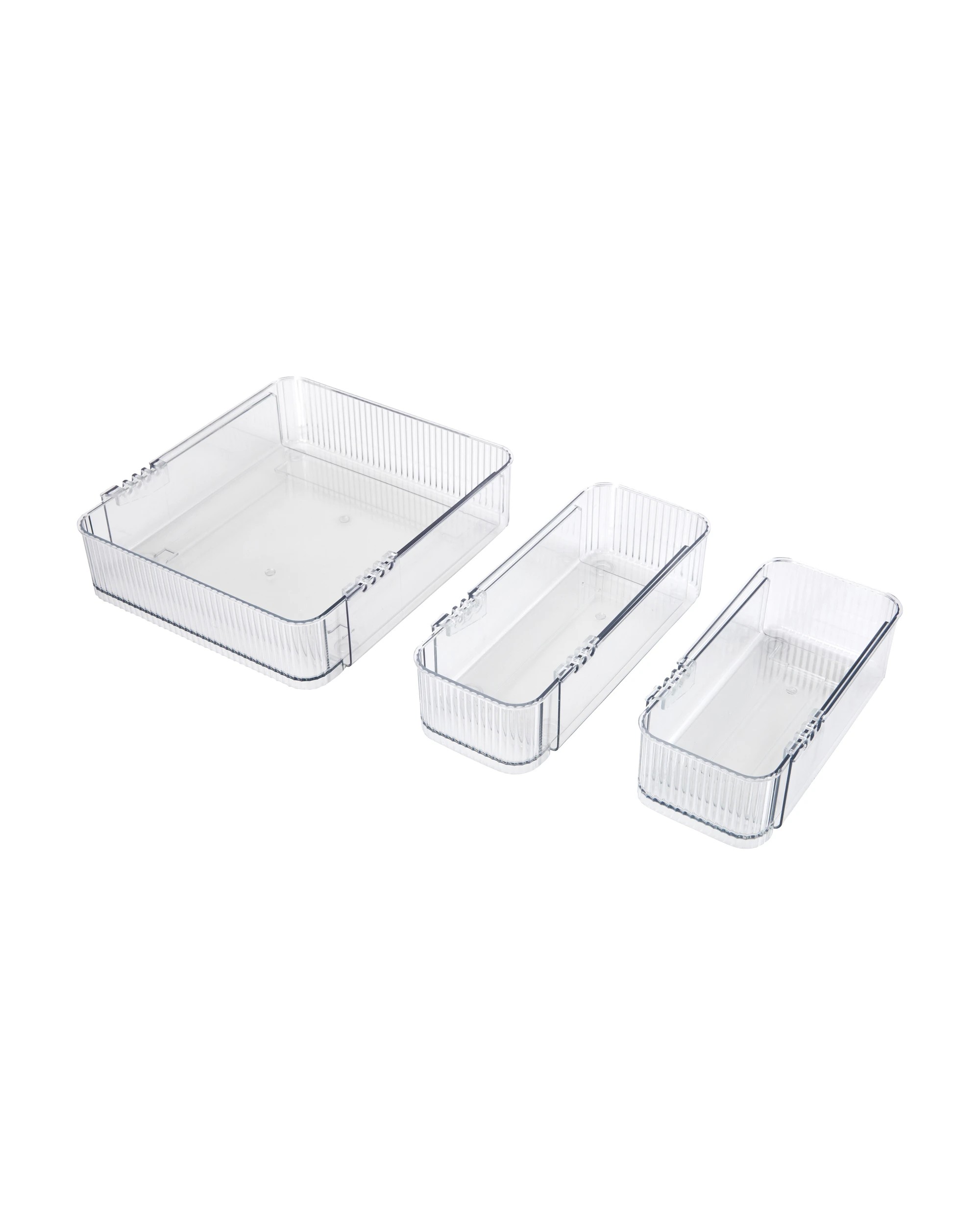 4 Clear Expandable Drawer Organiser, 4 of 9