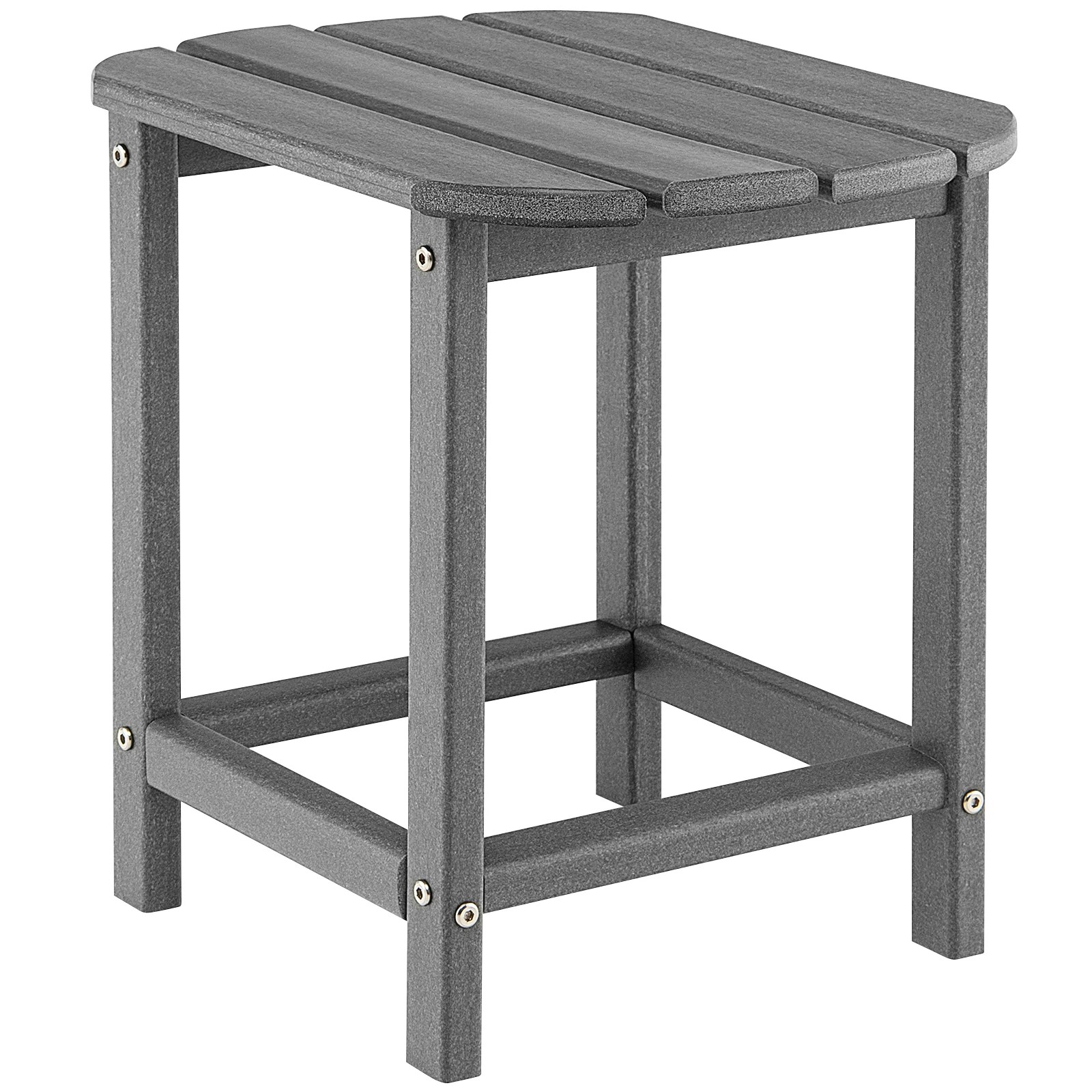 1 Costway Outdoor Side Table All-Weather Coffee Table Outdoor Adirondack Table - Grey, 1 of 1