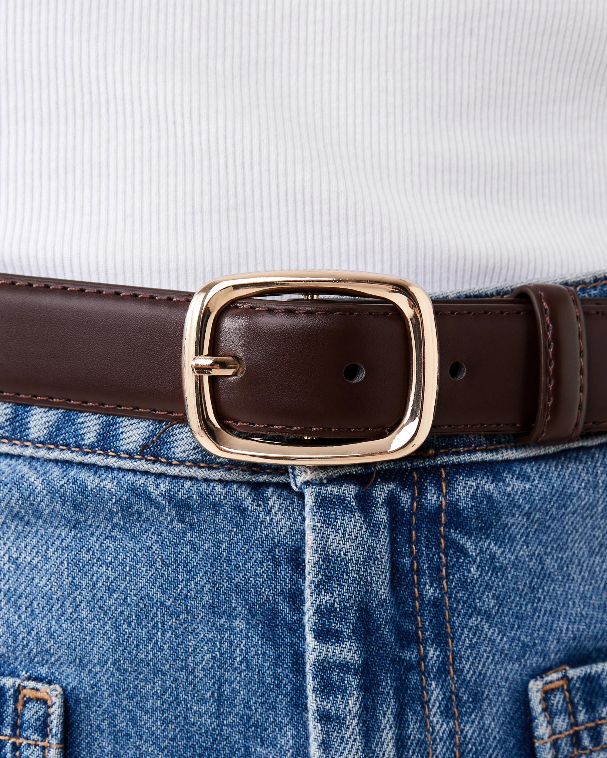 4 Soft Rectangle Jeans Belt Deep Fudge, 4 of 5