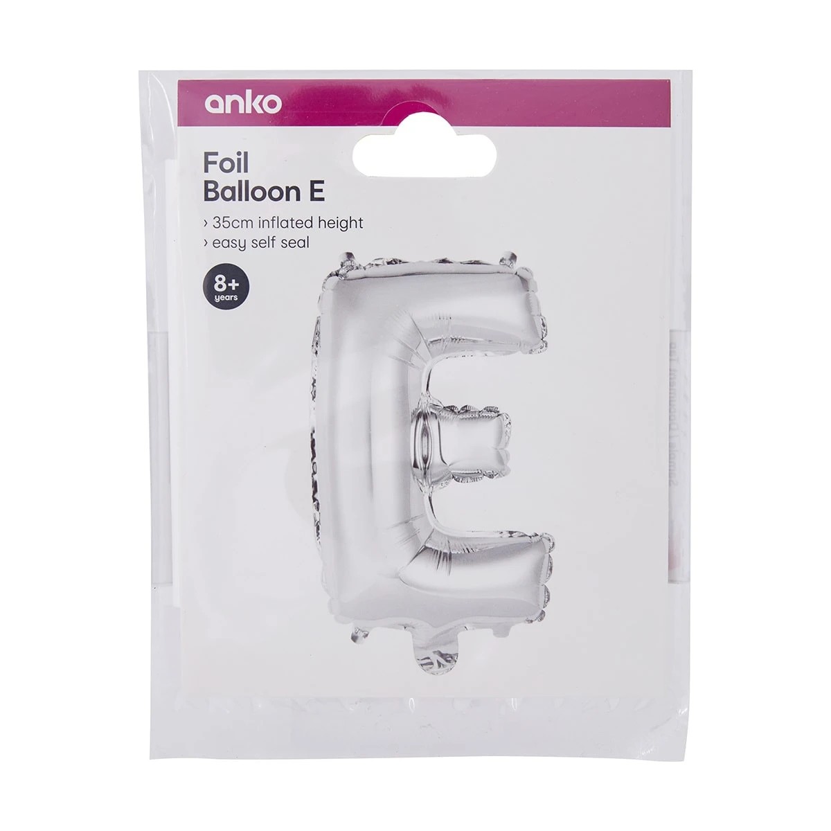 4 Foil Balloon - Letter E, 4 of 4