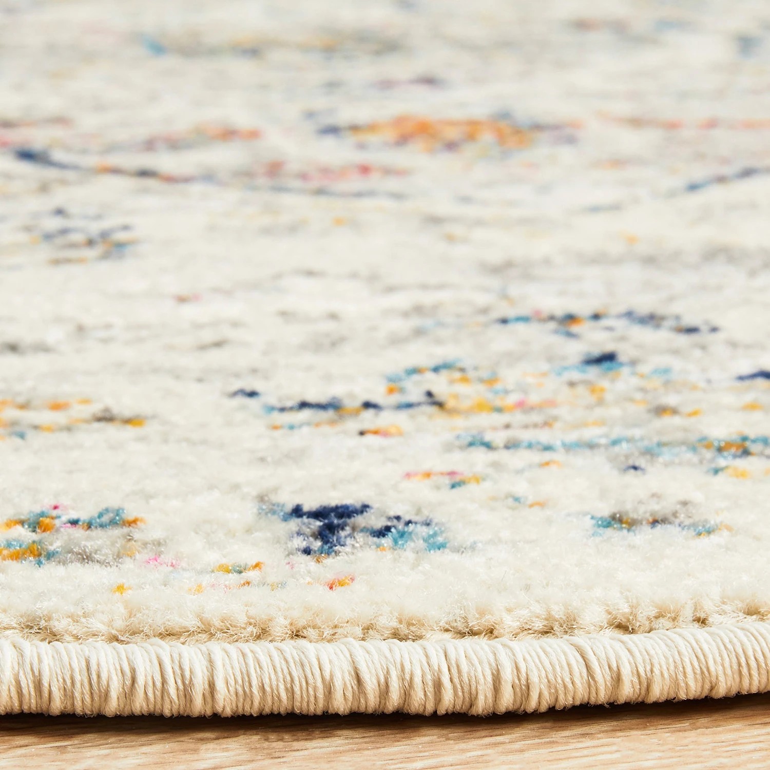 7 Common Ground Rugs Era 911 240x240cm - Large Round Power Loomed Pet Friendly Rug - Natural, 7 of 9