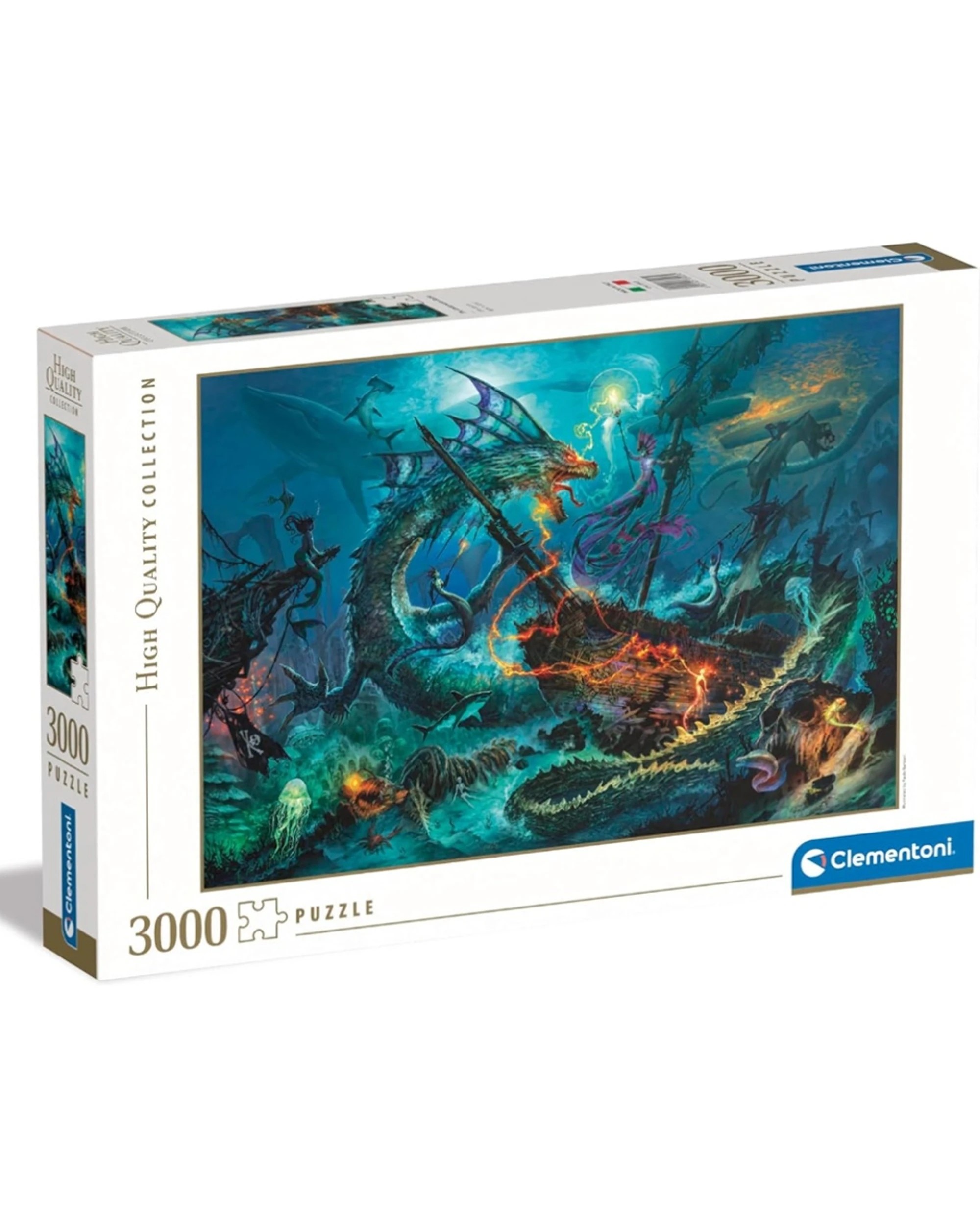 1 Clementoni The Under Water Battle 3000 Piece Puzzle Set - Multi, 1 of 2