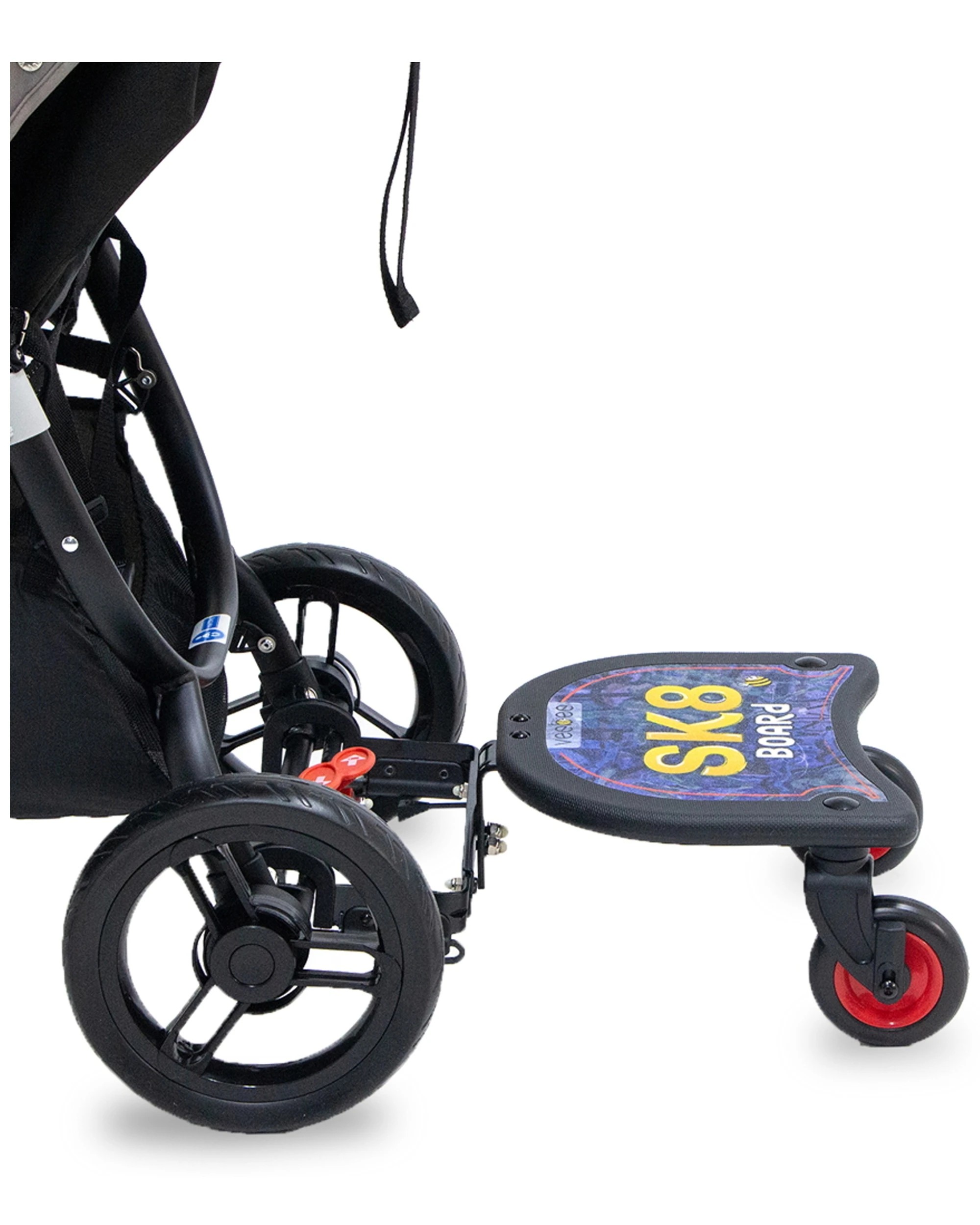 6 Vee Bee Sk8 Board Universal Stroller Ride-on Stand Toddler Accessory 15 Months Plus
 - Black, 6 of 7
