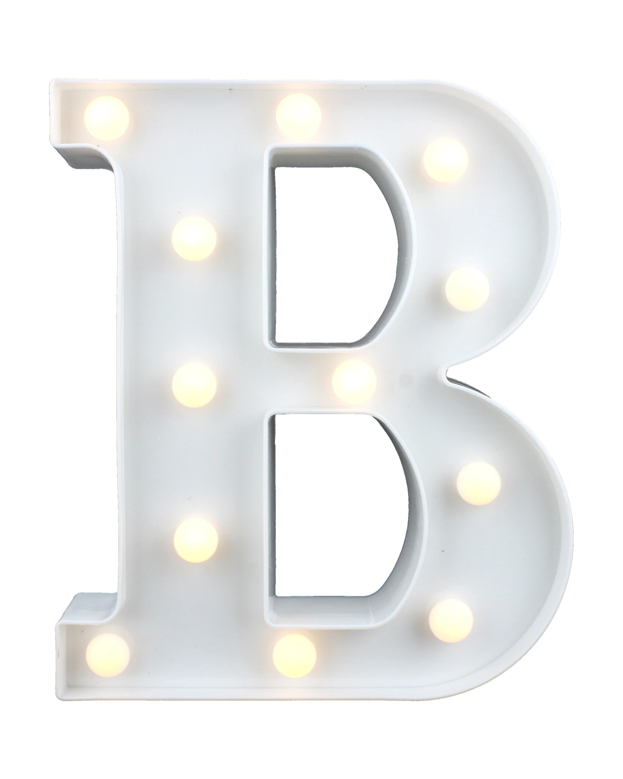 1 Partyrama LED Light Up Letter B White, 1 of 3