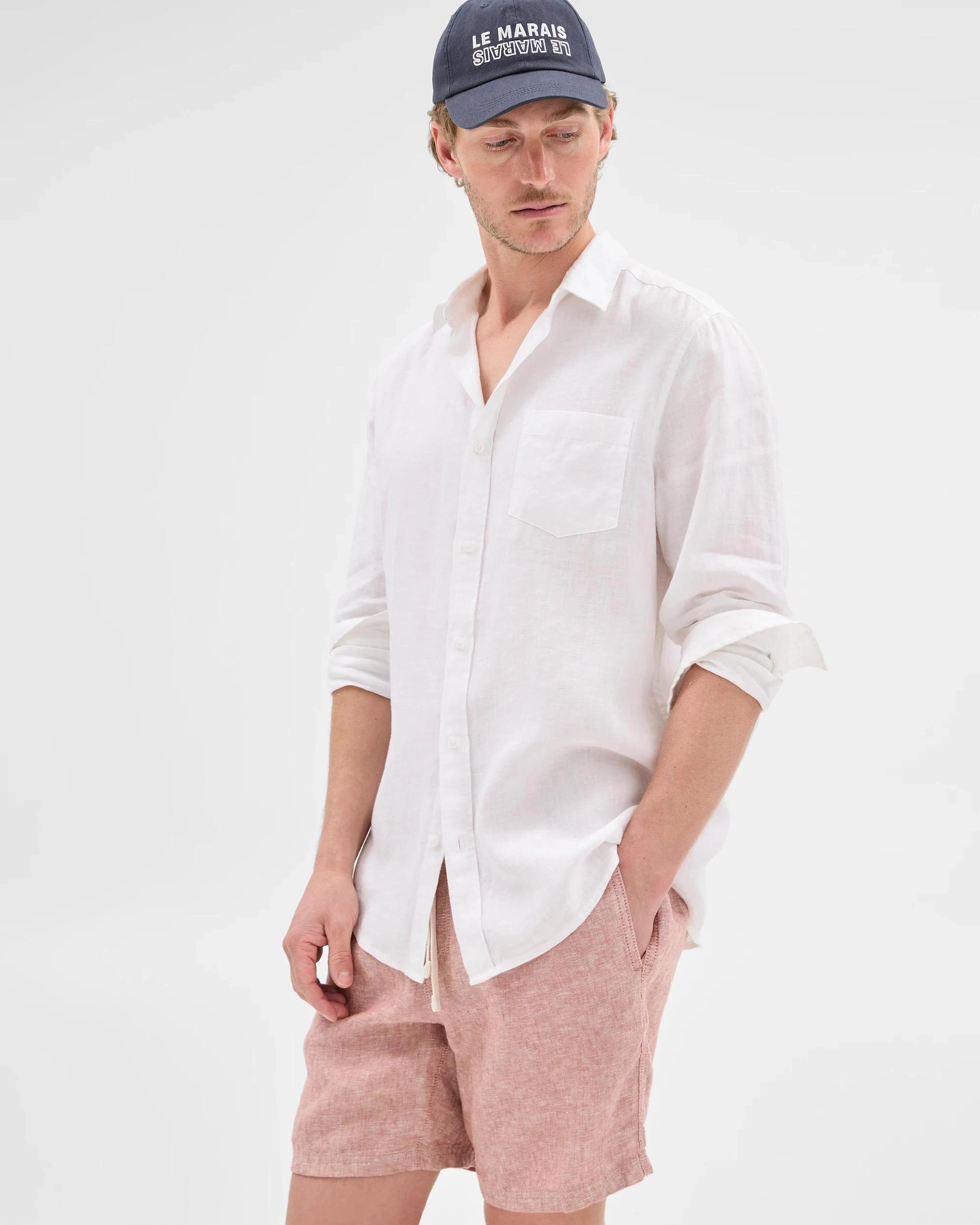 2 Target European Linen Shorts BRICK, 2 of 6