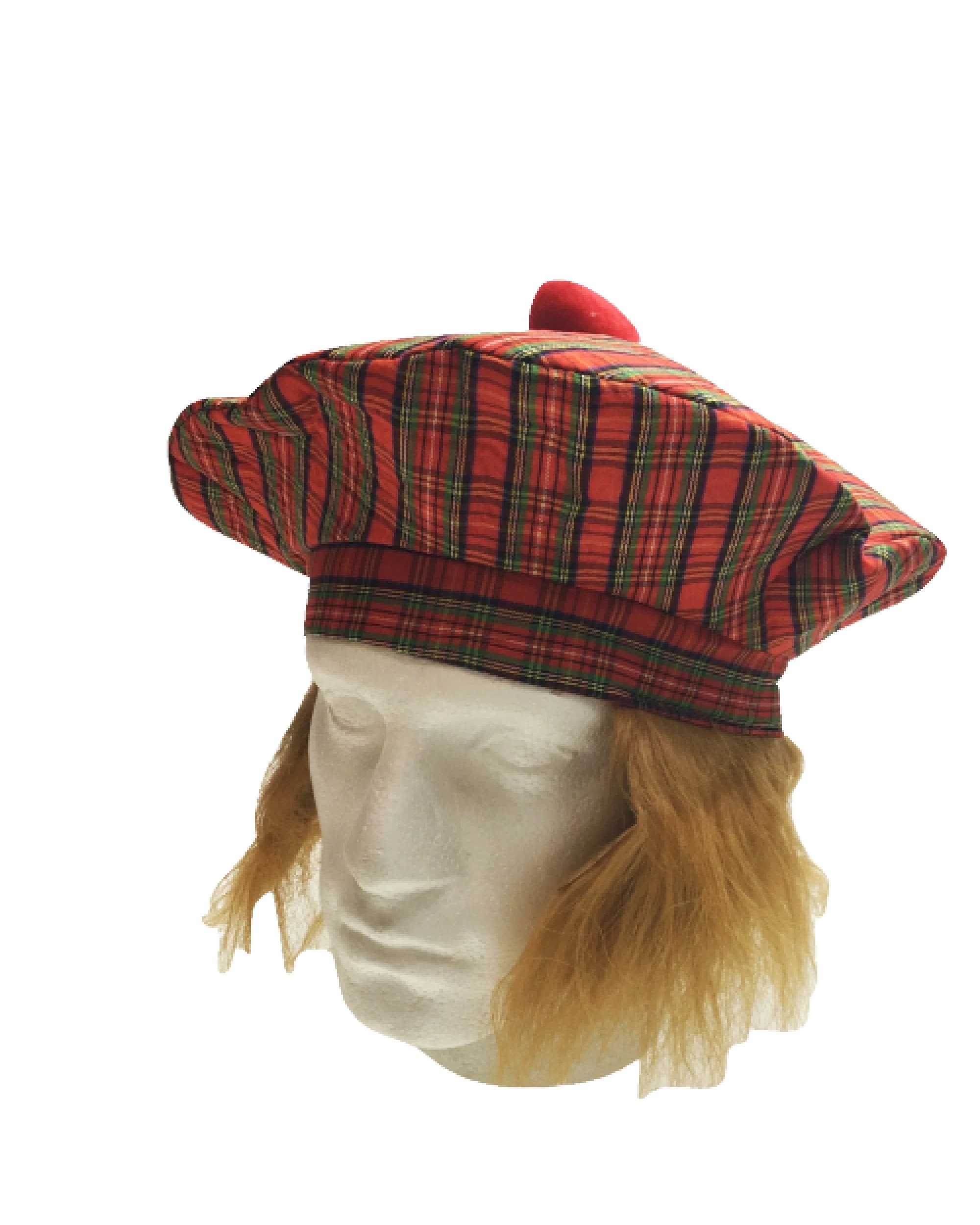 1 BR Costumes Tam O'Shanter Fancy Dress Hat with Hair, 1 of 7