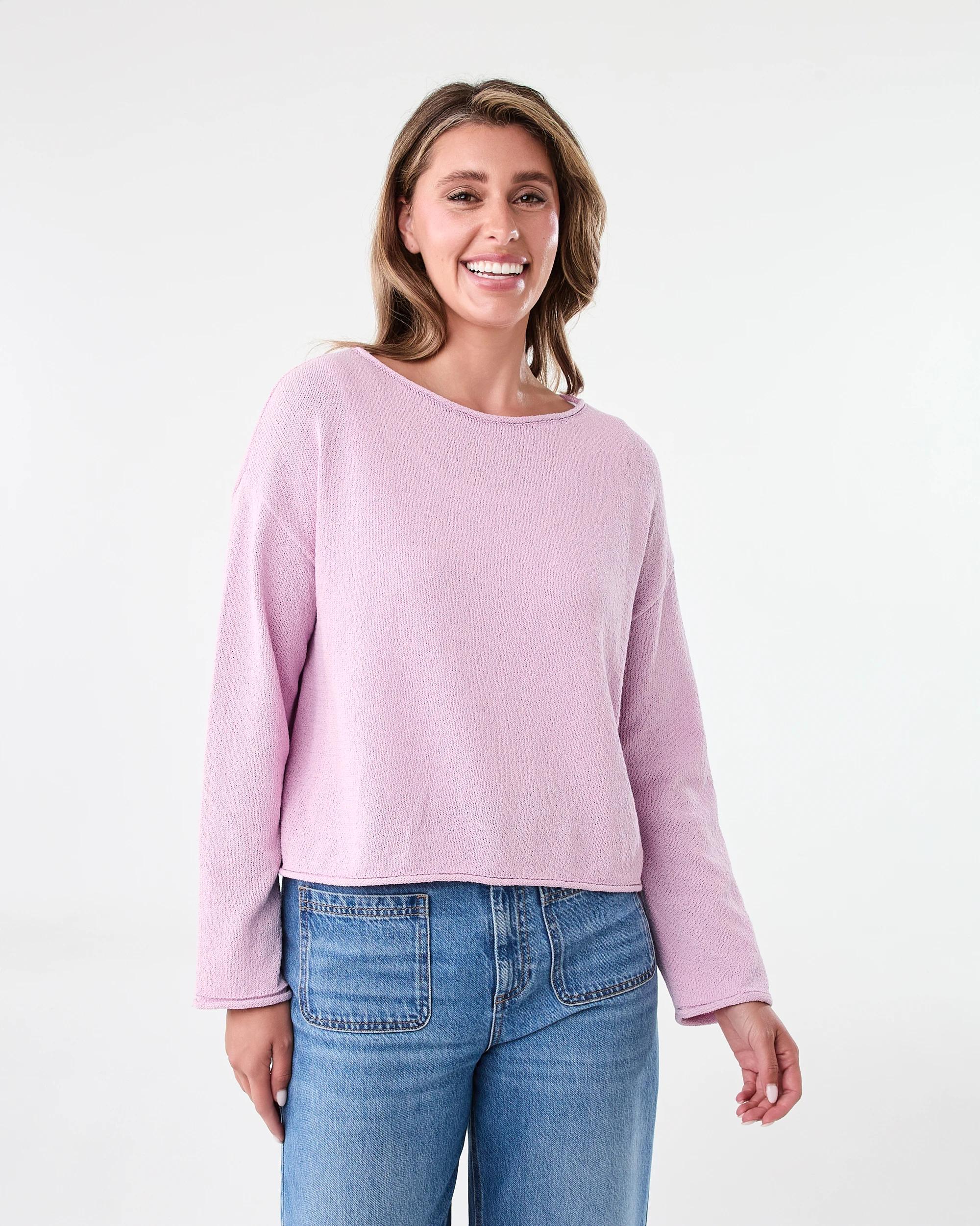 1 Boatneck Pullover Wrm Lilac, 1 of 6