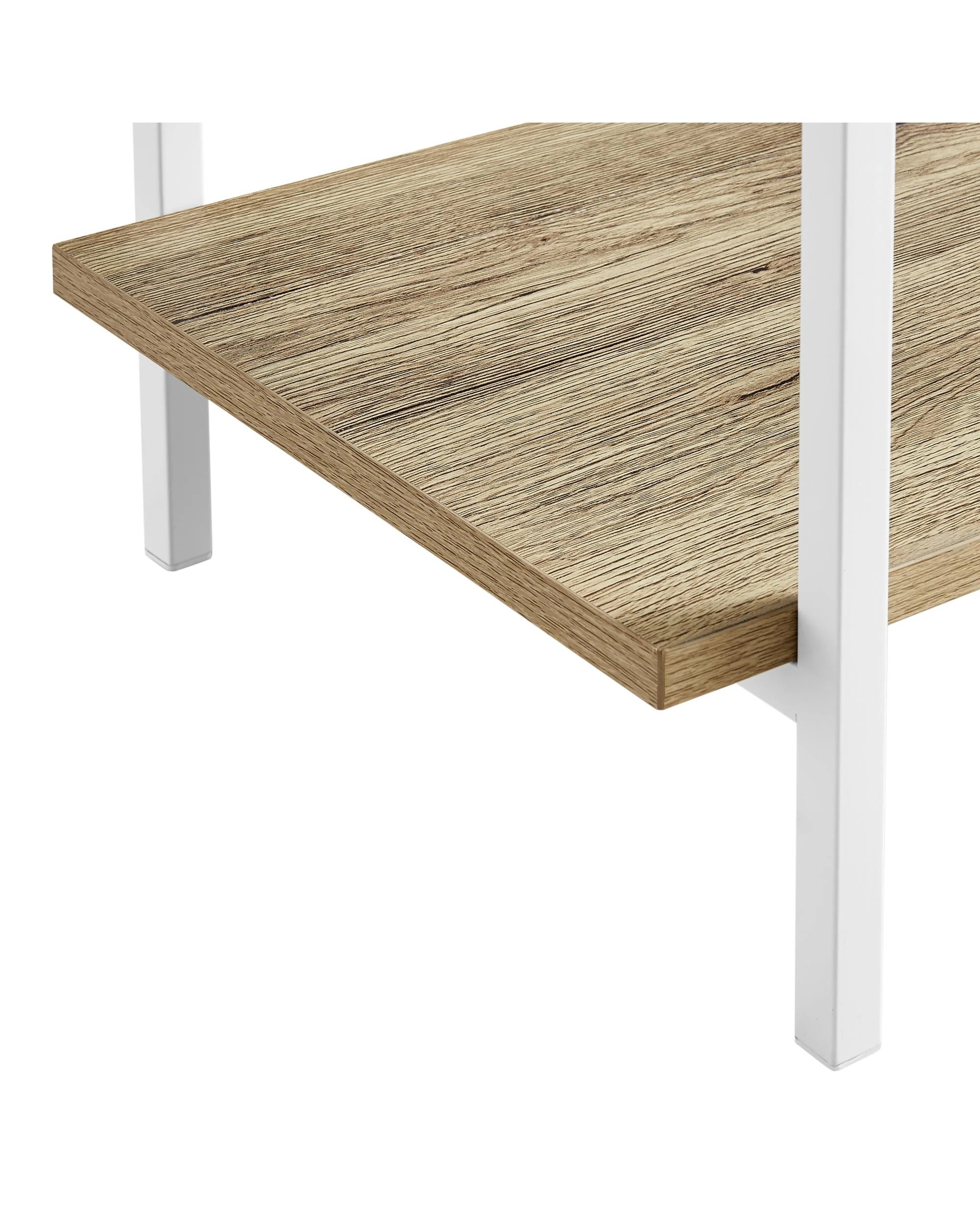 6 Kodu Bookshelf Display Shelf 40cmW 5 Tier Industrial White and Oak, 6 of 8