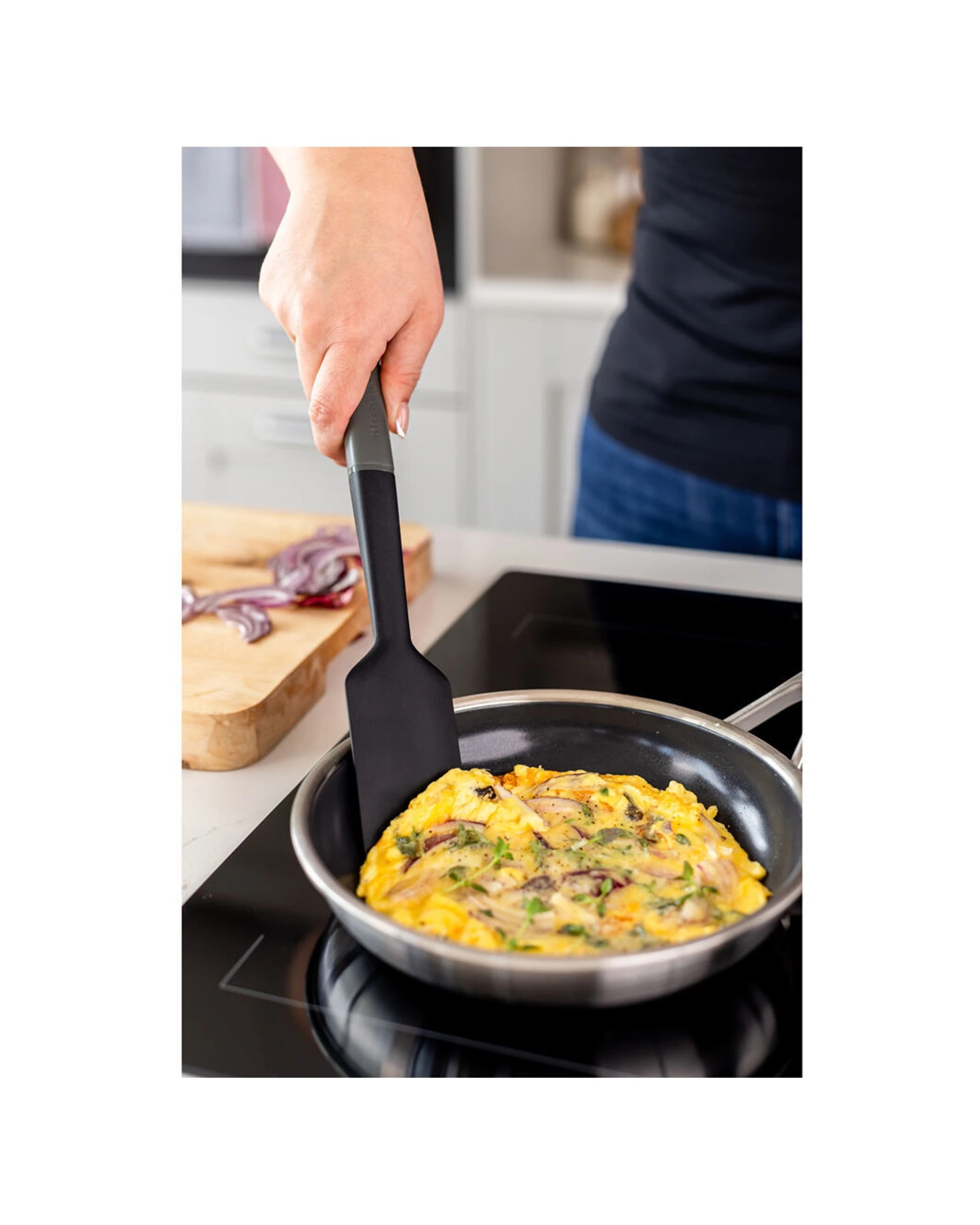 5 KitchenAid Classic Nylon Scraper Spatula Turner 2PK Kitchen Utensil - Grey, 5 of 6