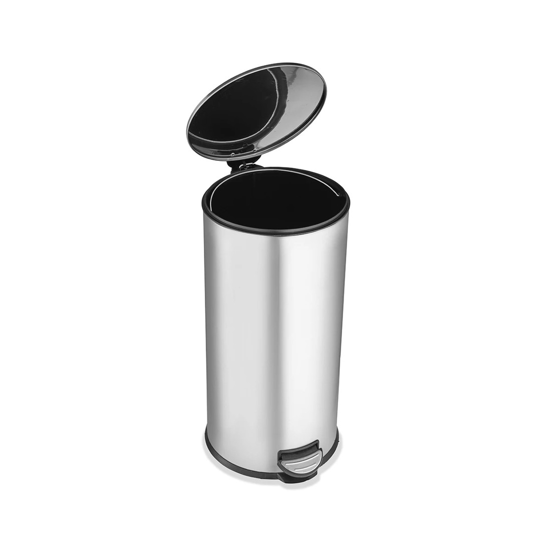 2 30L Brushed Stainless Steel Pedal Bin, 2 of 3