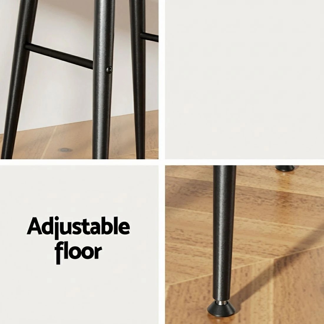 5 Artiss 2x Bar Stools Kitchen Dining Chairs Counter Round PU Leather Lane - Multi, 5 of 6