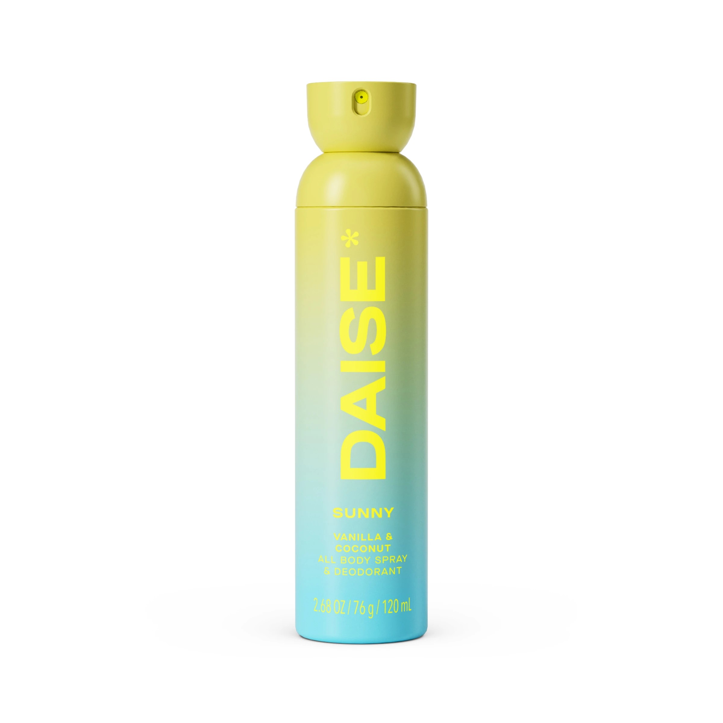 1 DAISE Sunny All Body Spray and Deodorant 120ml - Vanilla and Coconut Scent, 1 of 6
