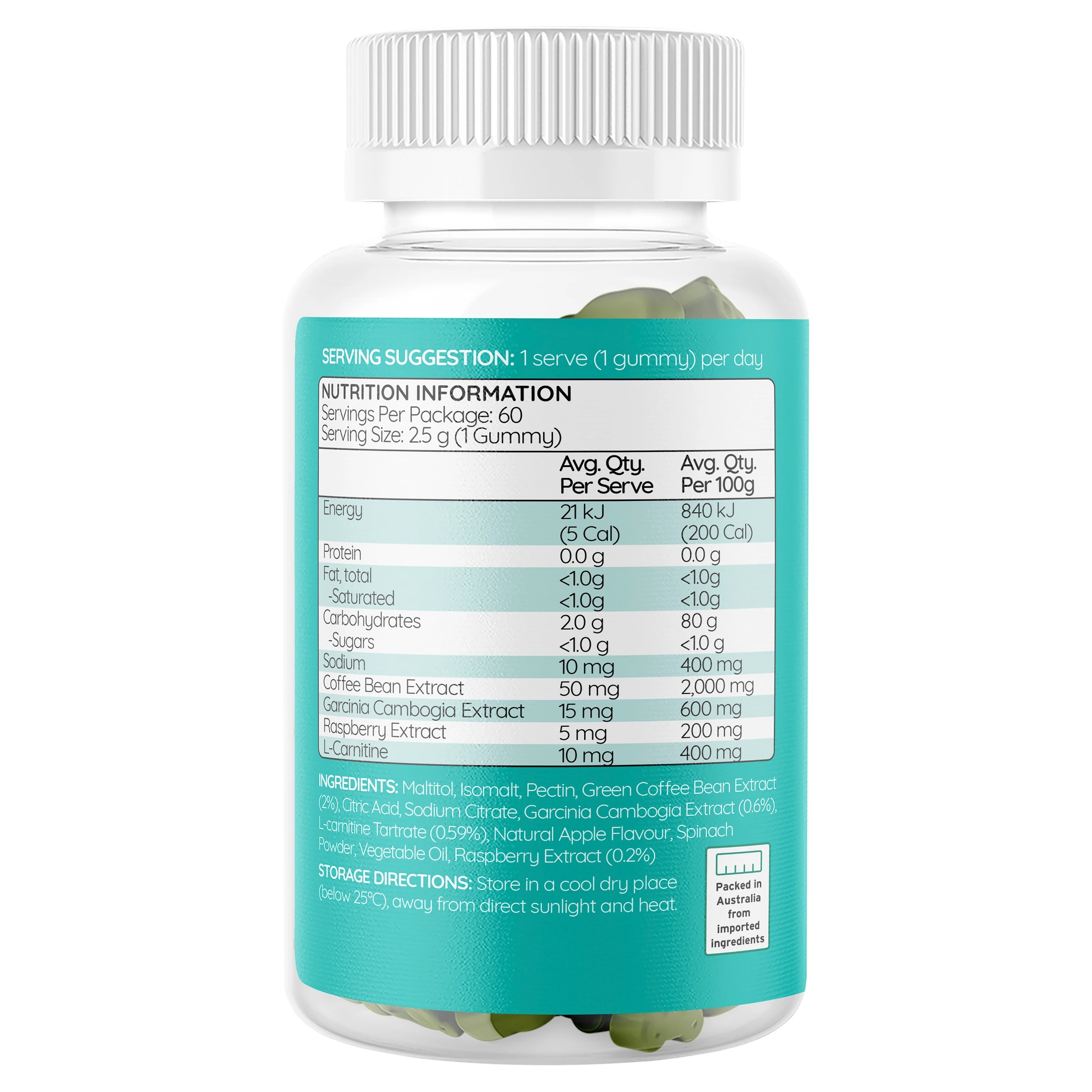 3 60 Pack Haircarebear Garcinia Cambogia Gummies 150g, 3 of 3