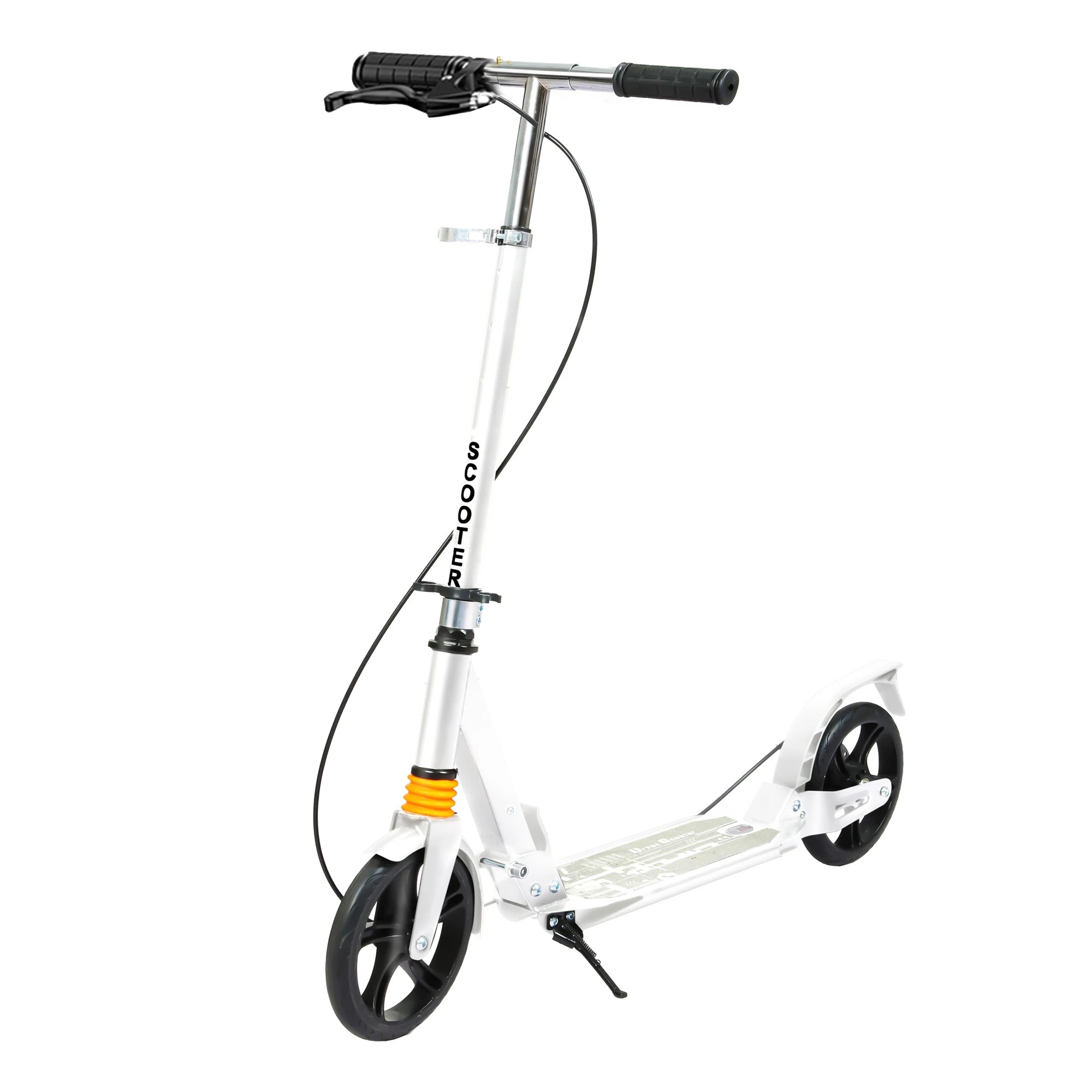 2 Monvelo Push Folding Kick Scooter Dual Big Wheels Colour - White, 2 of 8