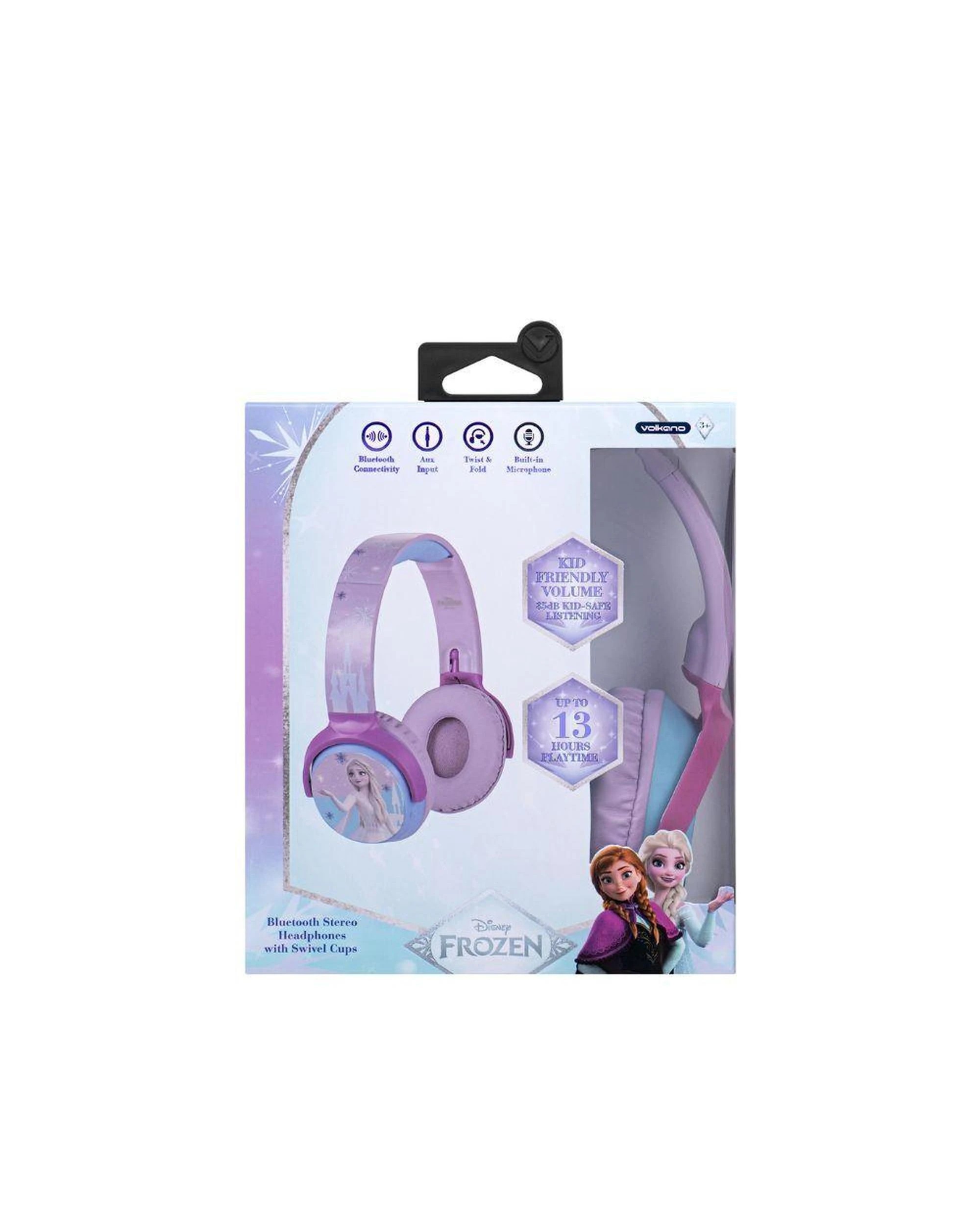 6 Disney Frozen Kids Bluetooth Headphones Volume Limit Light Blue, 6 of 8