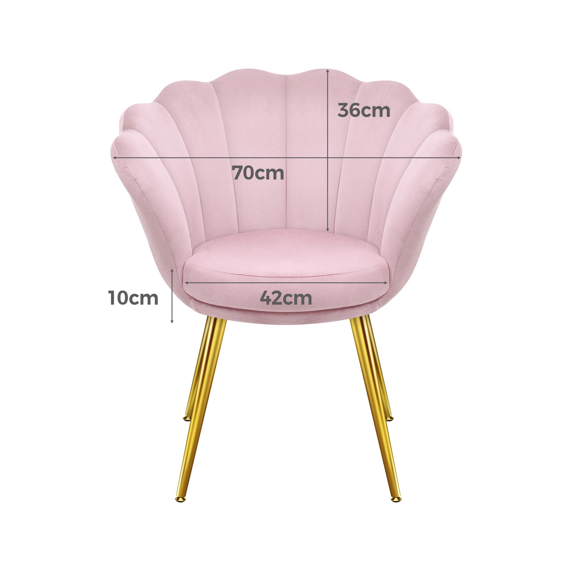 6 Alfordson Armchair Lounge Chair Upholstered Accent Chair Velvet Sofa Couch - Pink, 6 of 9