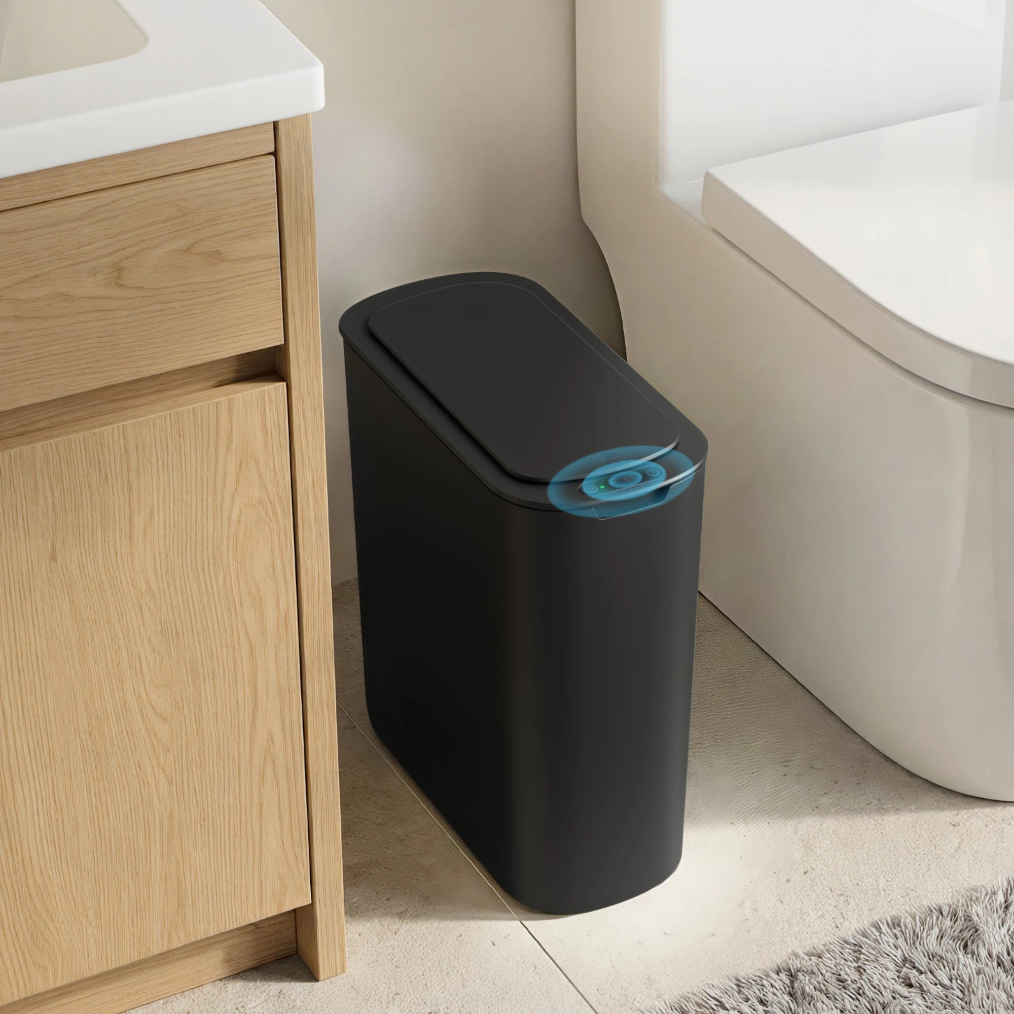 5 Devanti Automatic Trash Bin with Lid 25L Motion Sensor Kitchen Bin - Black, 5 of 7