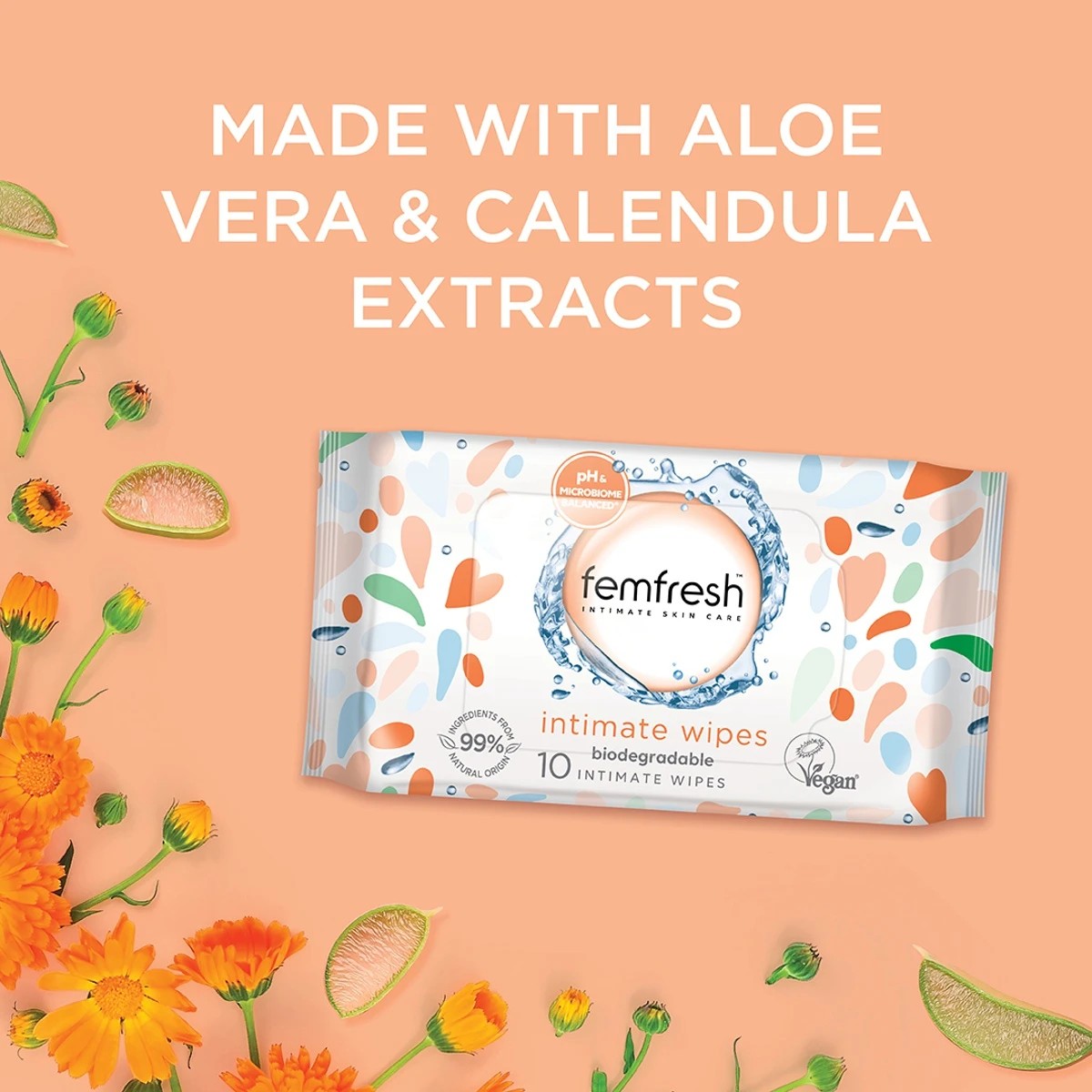 4 10 Pack Femfresh Intimate Skincare Daily Wipes - Aloe Vera and Calendula Extracts, 4 of 5