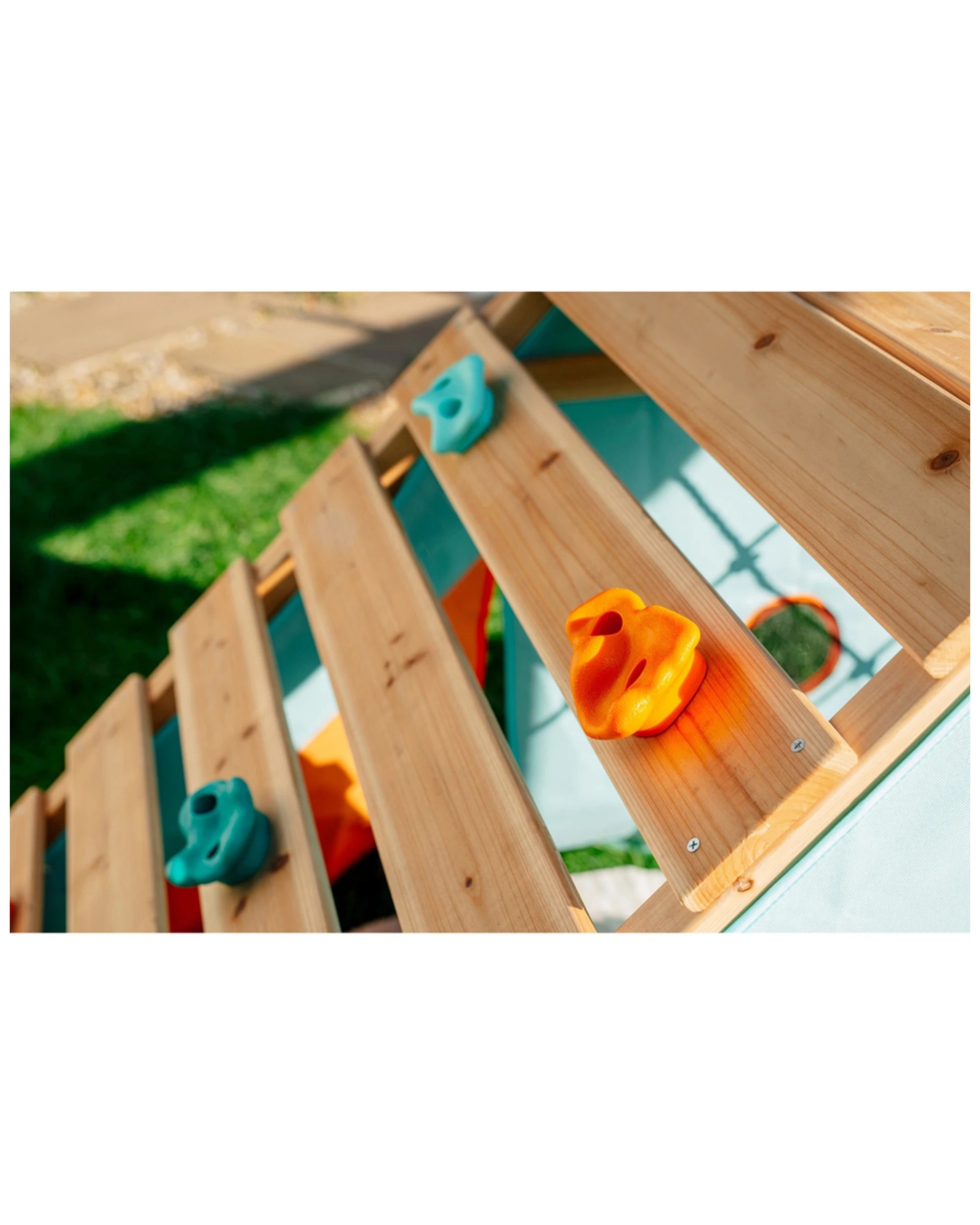 7 Plum Play Au My First Wooden Playcentre Toddler Climbing Frame With Slide - Blue, 7 of 8