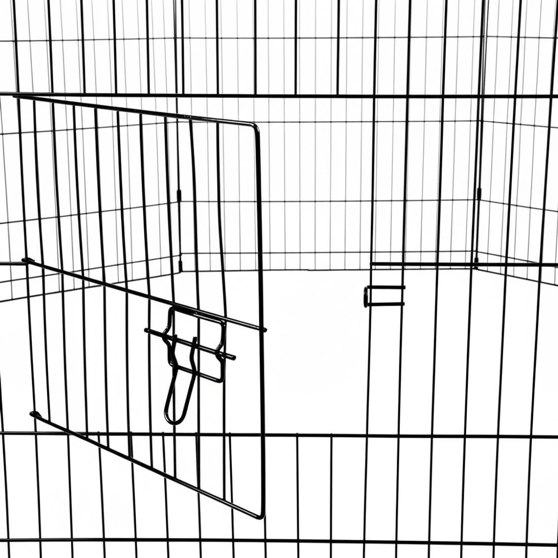 6 i.Pet 24" 8 Panel Dog Playpen Pet Fence Exercise Cage Enclosure Play Pen - Black, 6 of 6