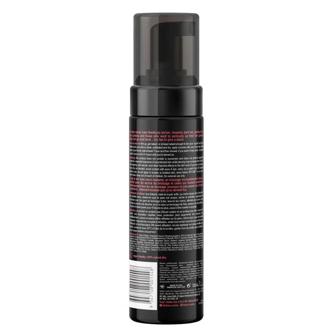 2 b.tan Too Tan to Give a Damn Insanely Dark Self Tan Mousse 200ml, 2 of 5