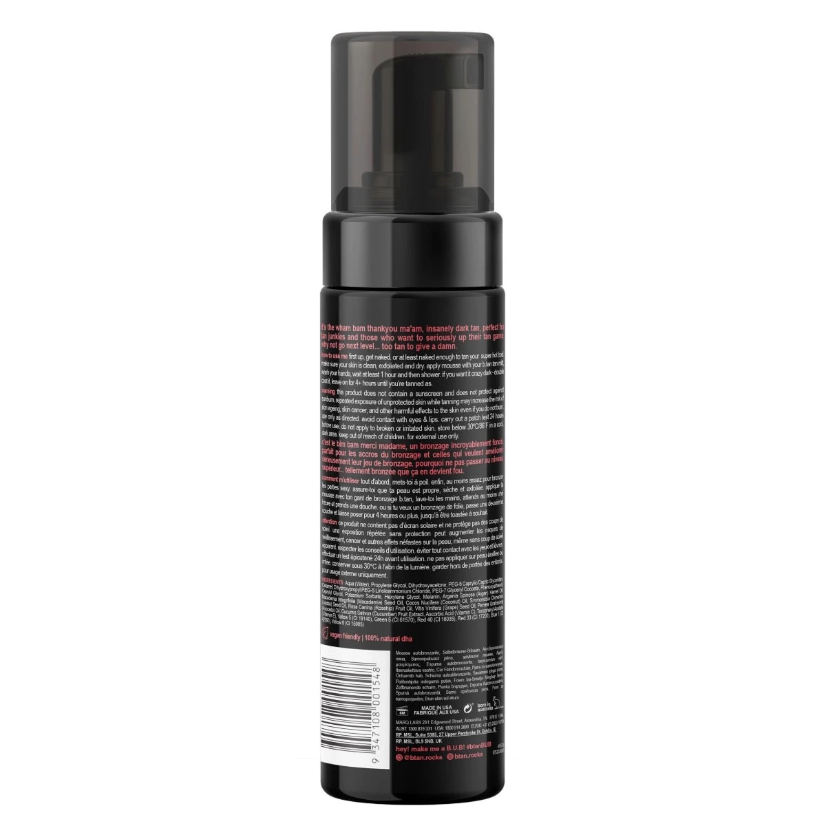 2 b.tan Too Tan to Give a Damn Insanely Dark Self Tan Mousse 200ml, 2 of 5
