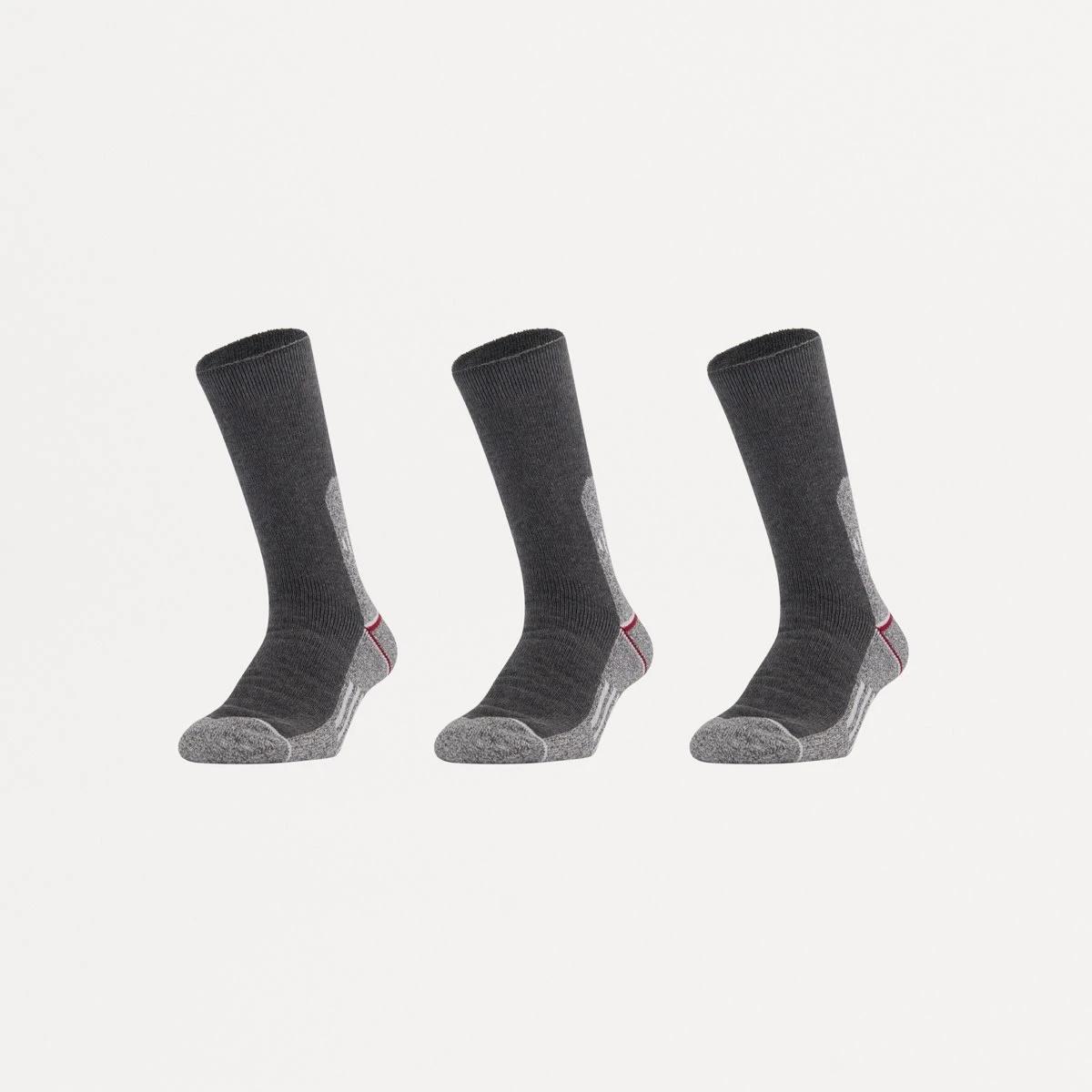 1 3 Pack Extreme Adventure Socks CHARRED MARLE, RED, 1 of 3