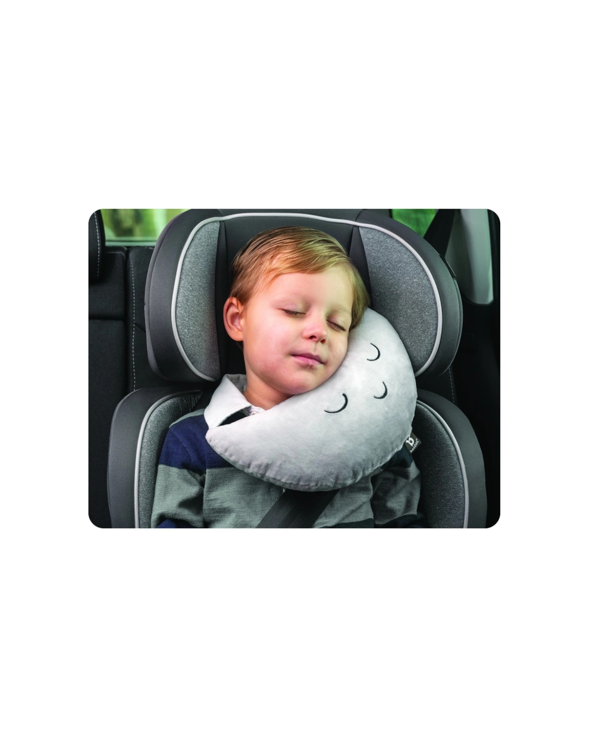 2 Benbat 2-in-1 Mooni Kids Travel Pillow & Car Seatbelt Cushion - Grey, 2 of 2
