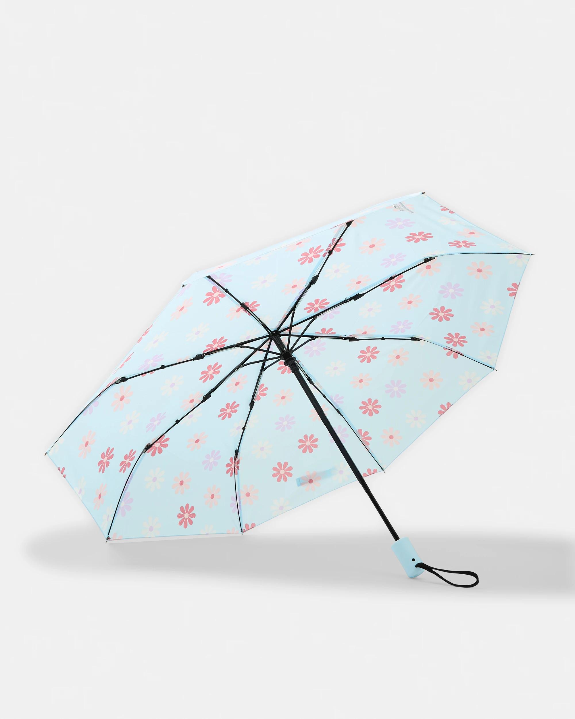 2 Collapsible Umbrella Blue Daisy, 2 of 5