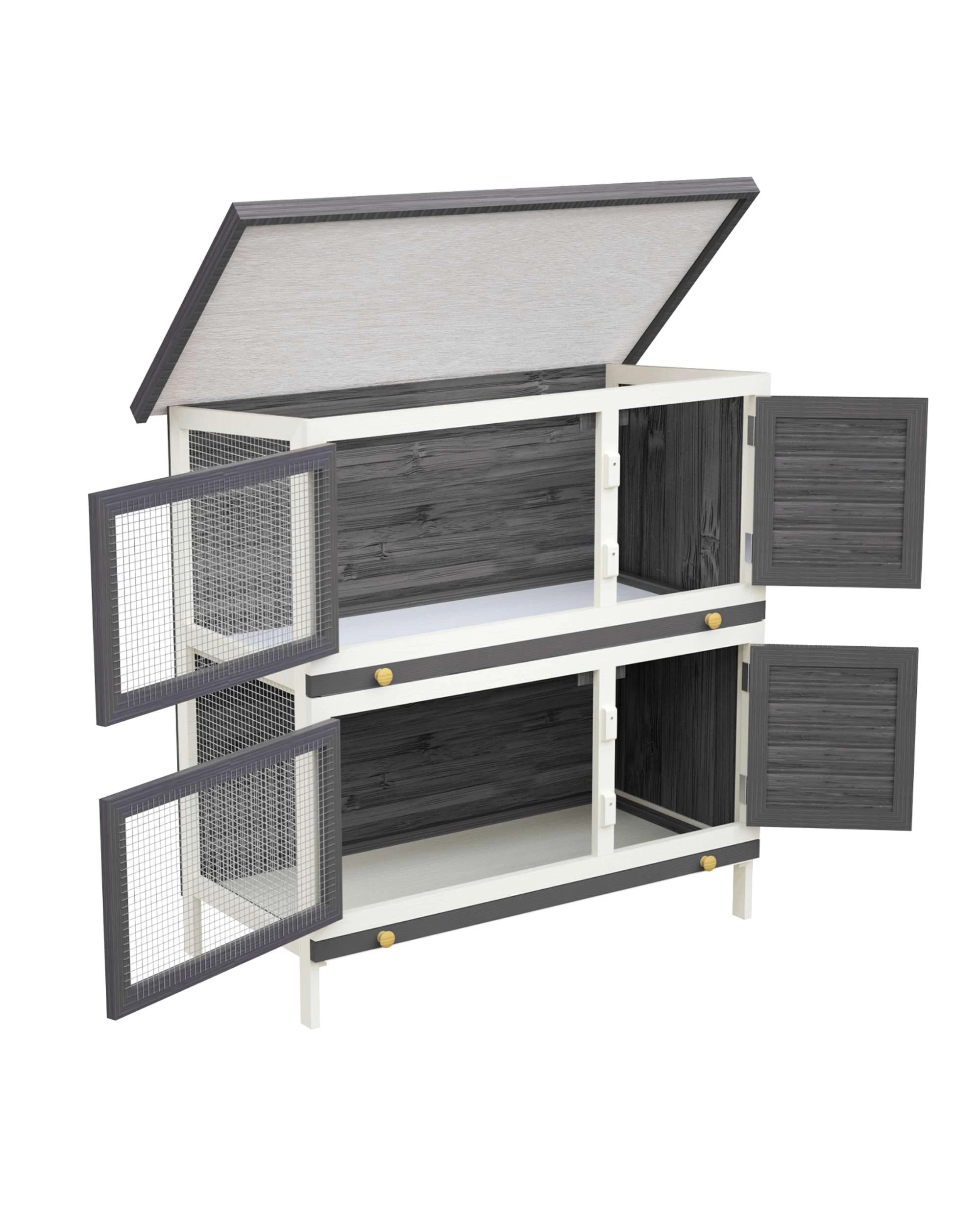 3 Advwin Wooden Rabbit Hutch Chicken Coop, 3 of 8