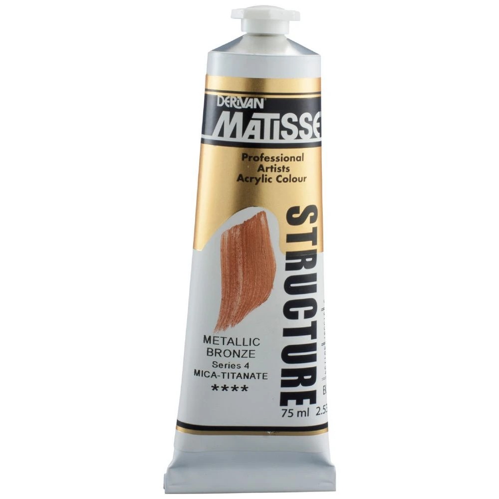 1 Derivan Matisse Structure Paint 75mL Metallic Bronze S4, 1 of 2