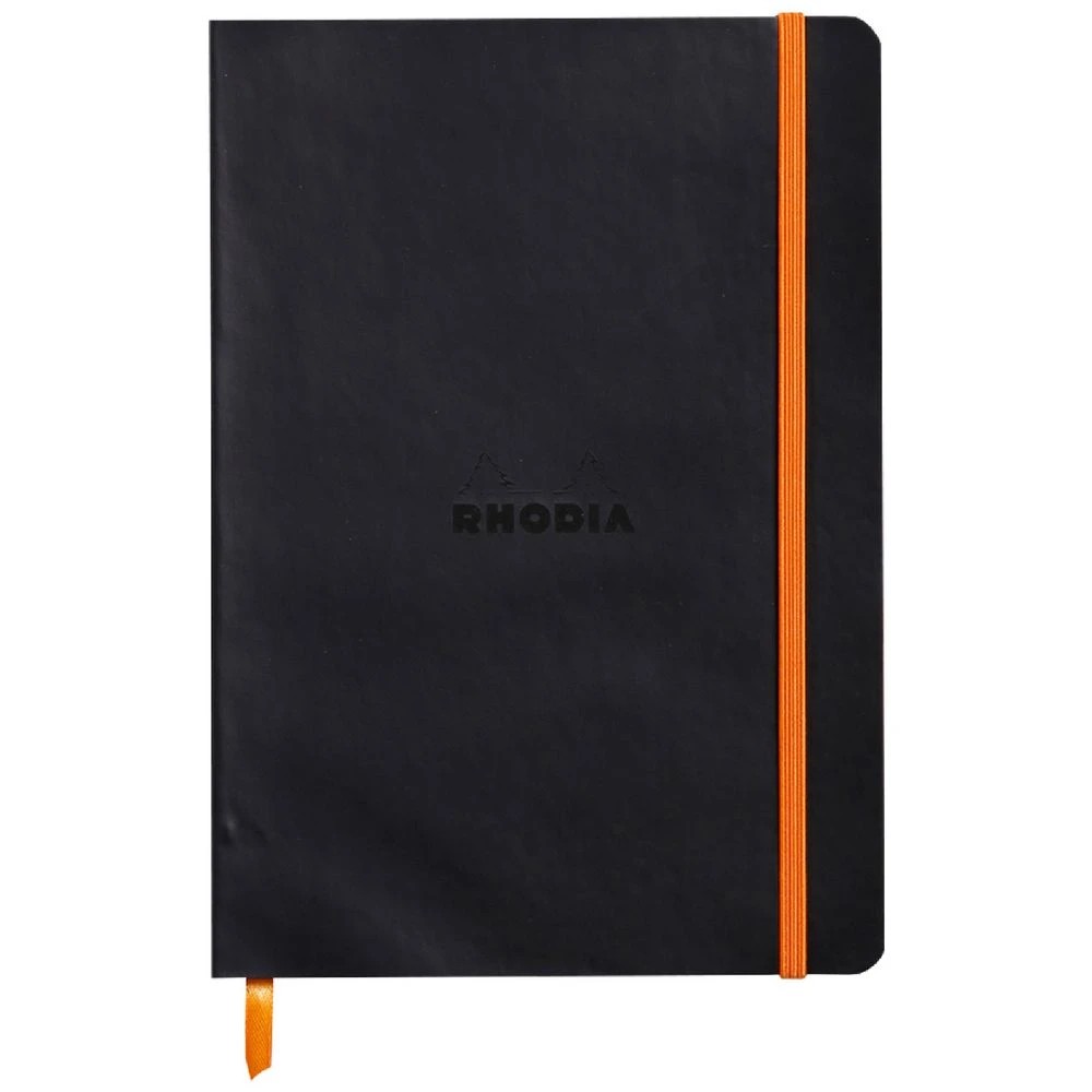 1 Rhodia A5 Rhodiarama Lined Notebook Black 160 Pages, 1 of 3