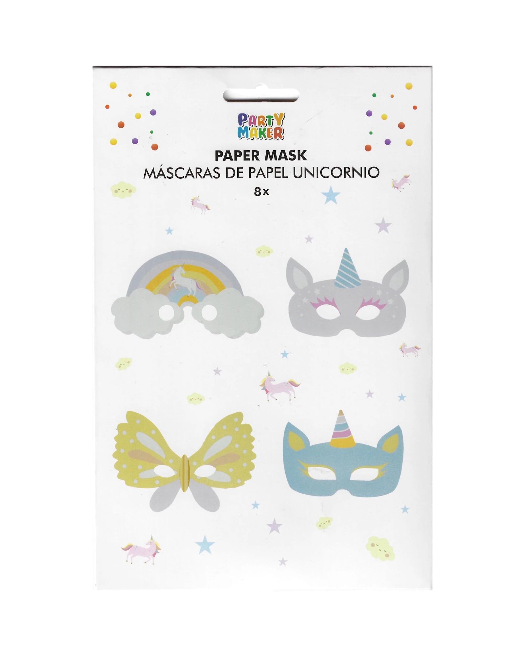 3 Party Maker Unicorn Party Masks Pack of 8 - Multi, 3 of 4