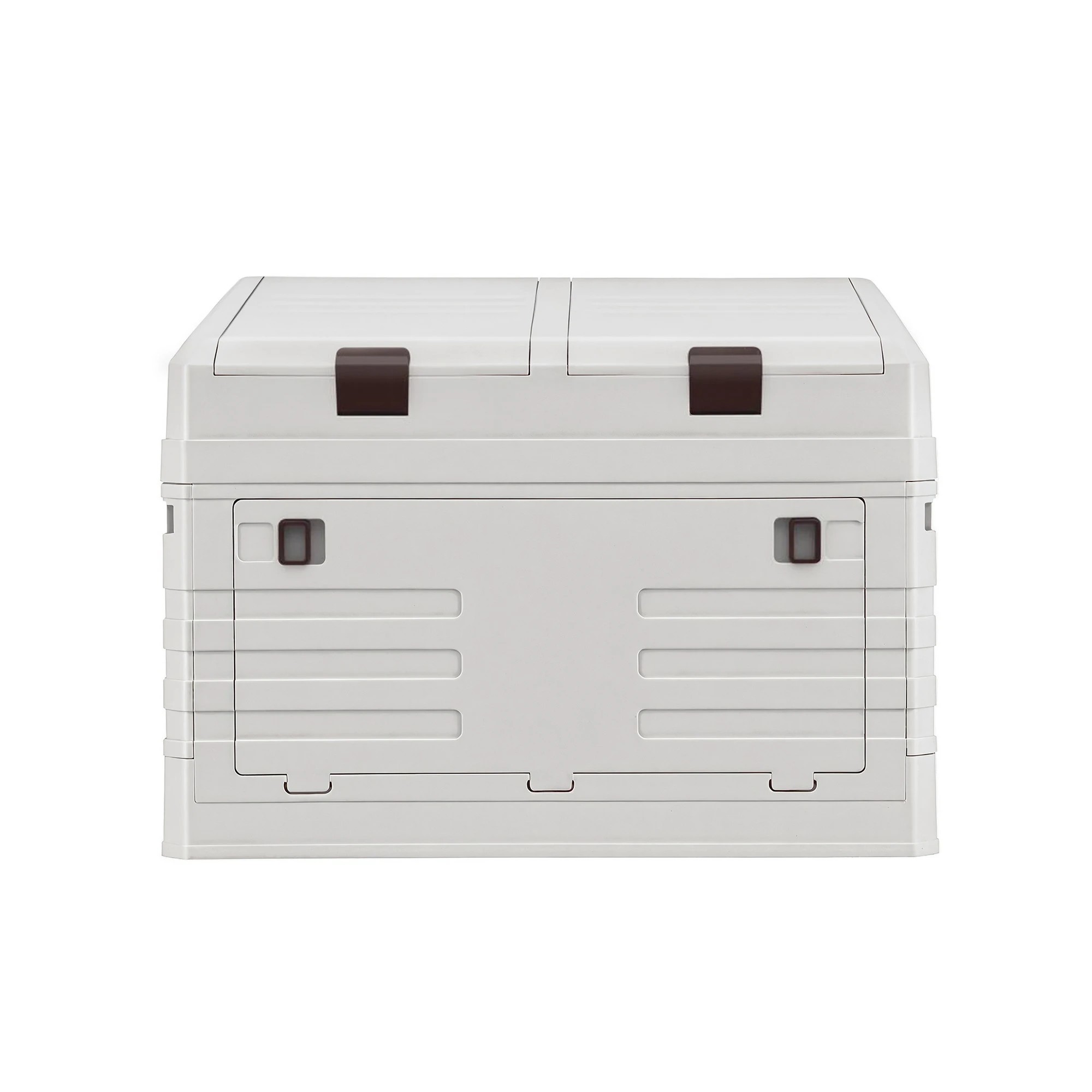 1 Gardeon 60L Outdoor Storage Box Foldable Camping Collapsible Bins - Beige, 1 of 6
