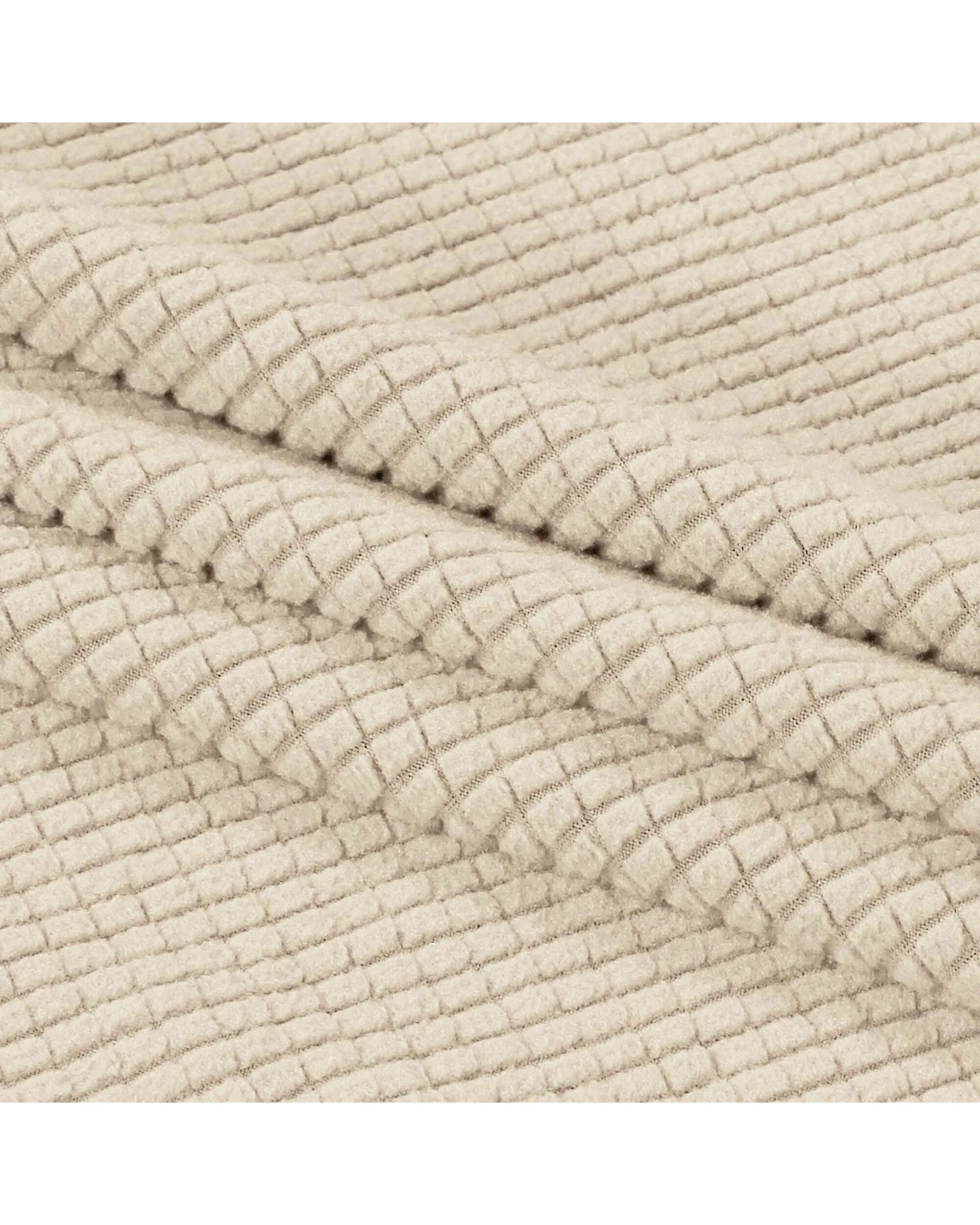 4 Smarcute 4 Seater High Stretch Jacquqard Textured Sofa Cover - Natural, 4 of 5