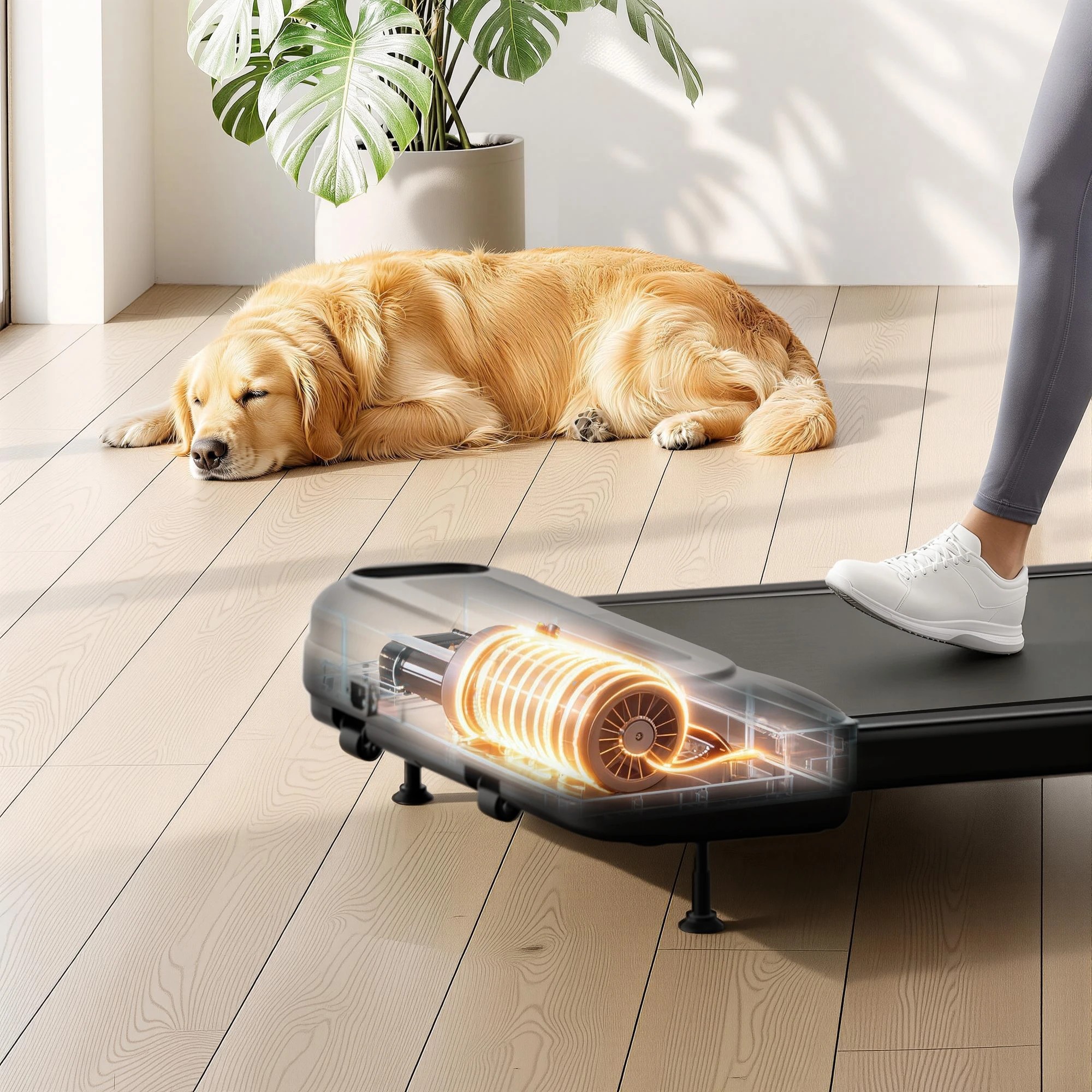 8 Everfit 3 in 1 Treadmill Electric Walking Pad with Incline Under Desk Home Gym, 8 of 10