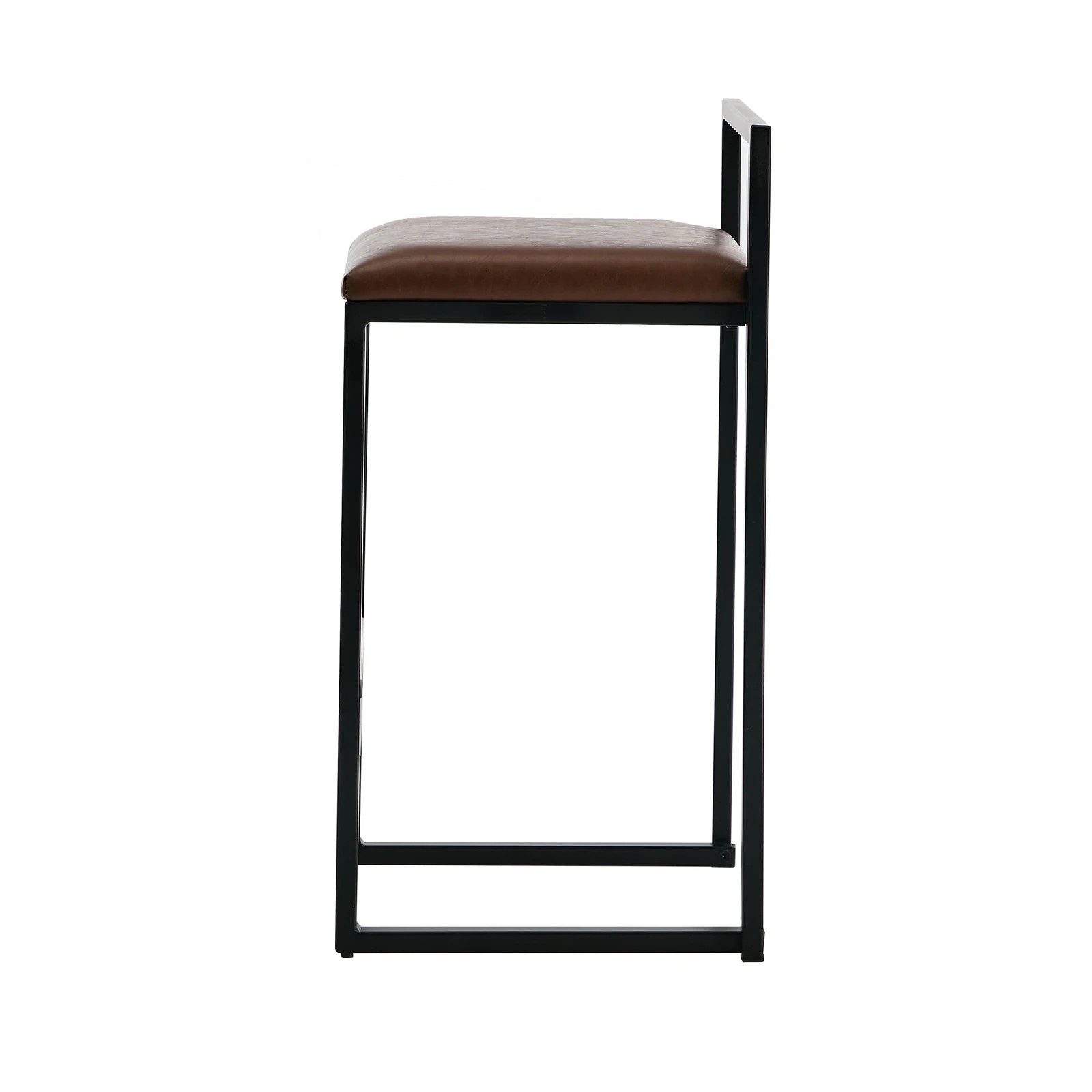 8 Oikiture 2x Bar Stools Kitchen Dining Stool Counter High Chair Leather - Brown, 8 of 10
