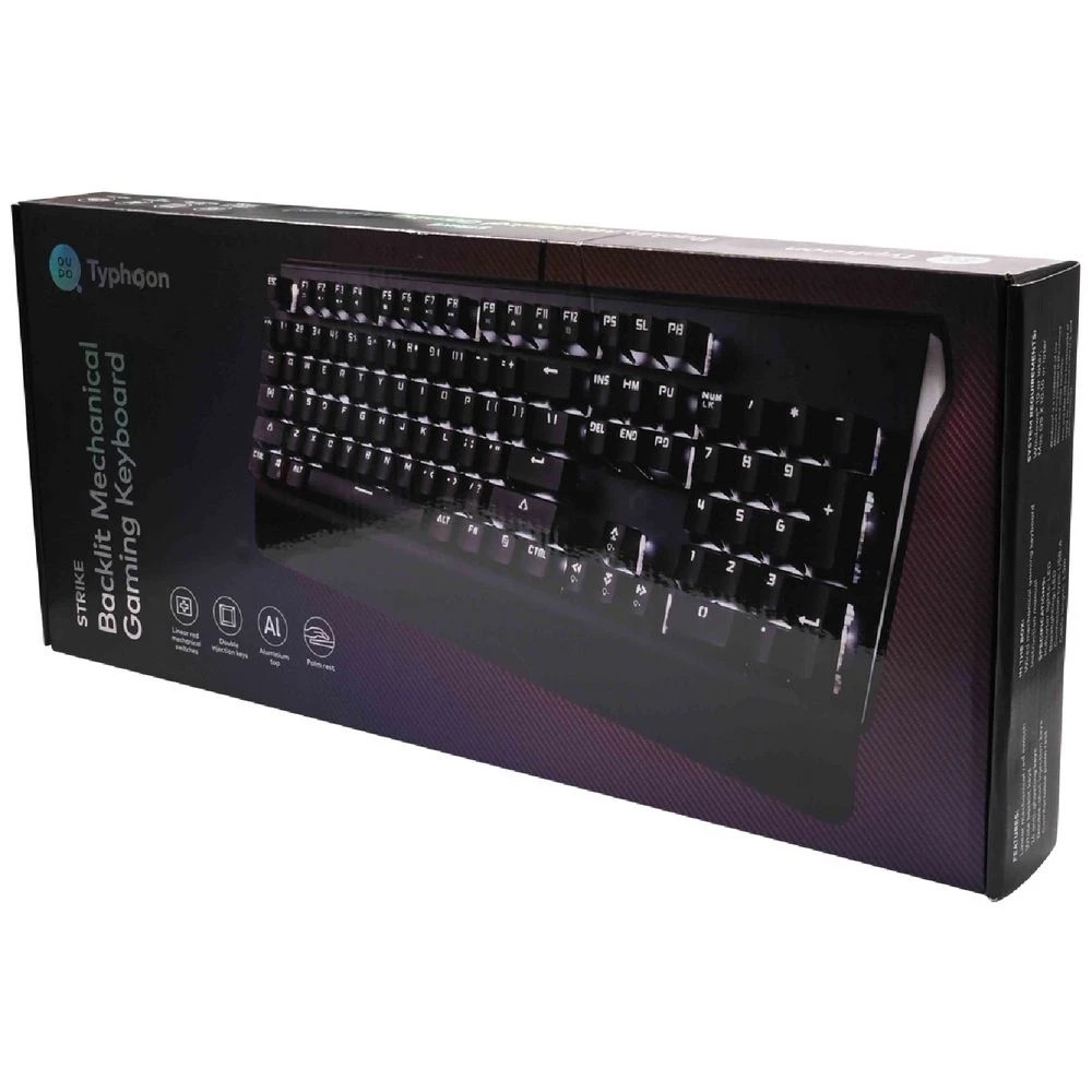 7 Typhoon Strike Backlit Wired Mechanical Gaming Keyboard, 7 of 7