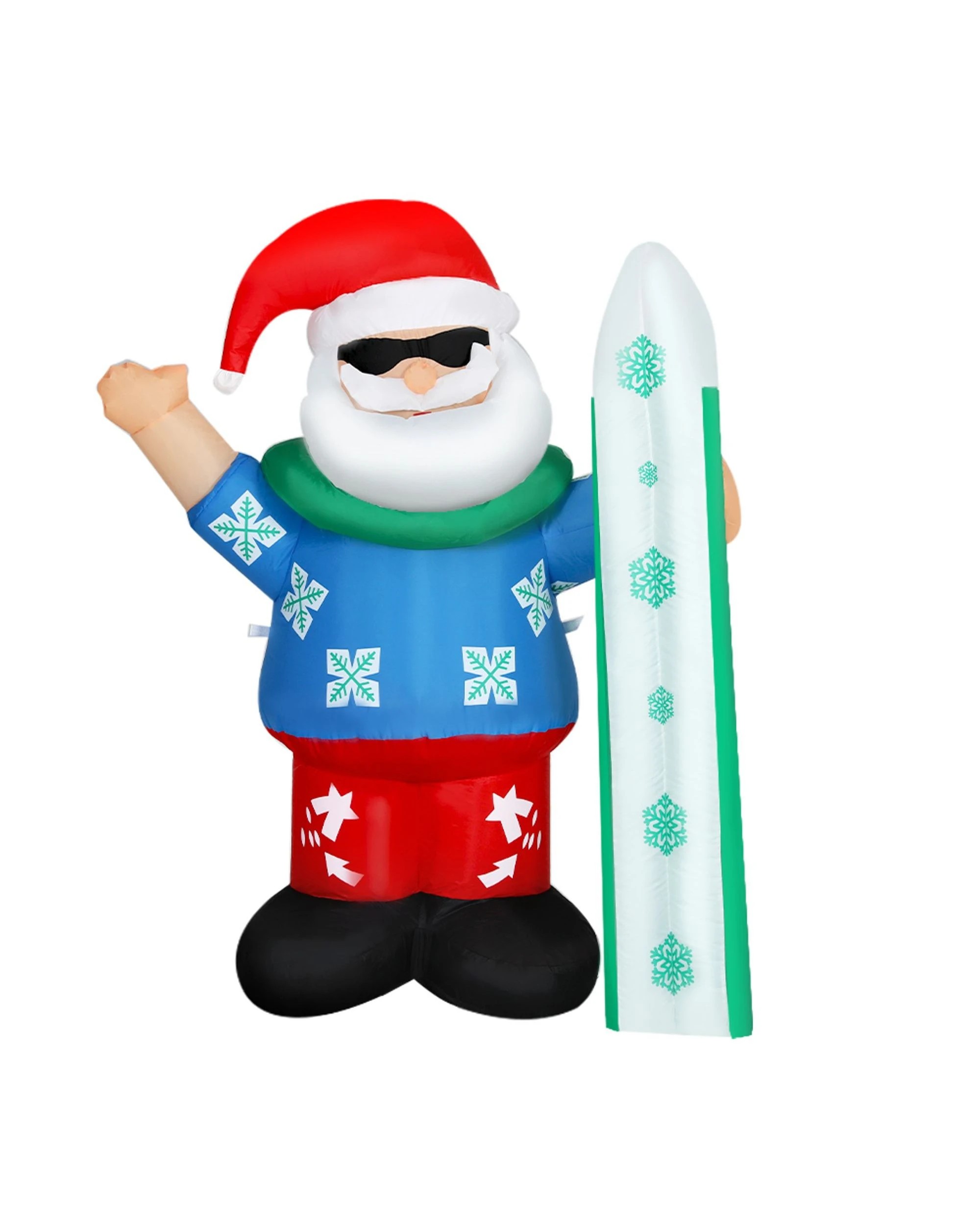3 Jingle Jollys Christmas Inflatable Santa 1.6M Illuminated Decorations - Multi, 3 of 4