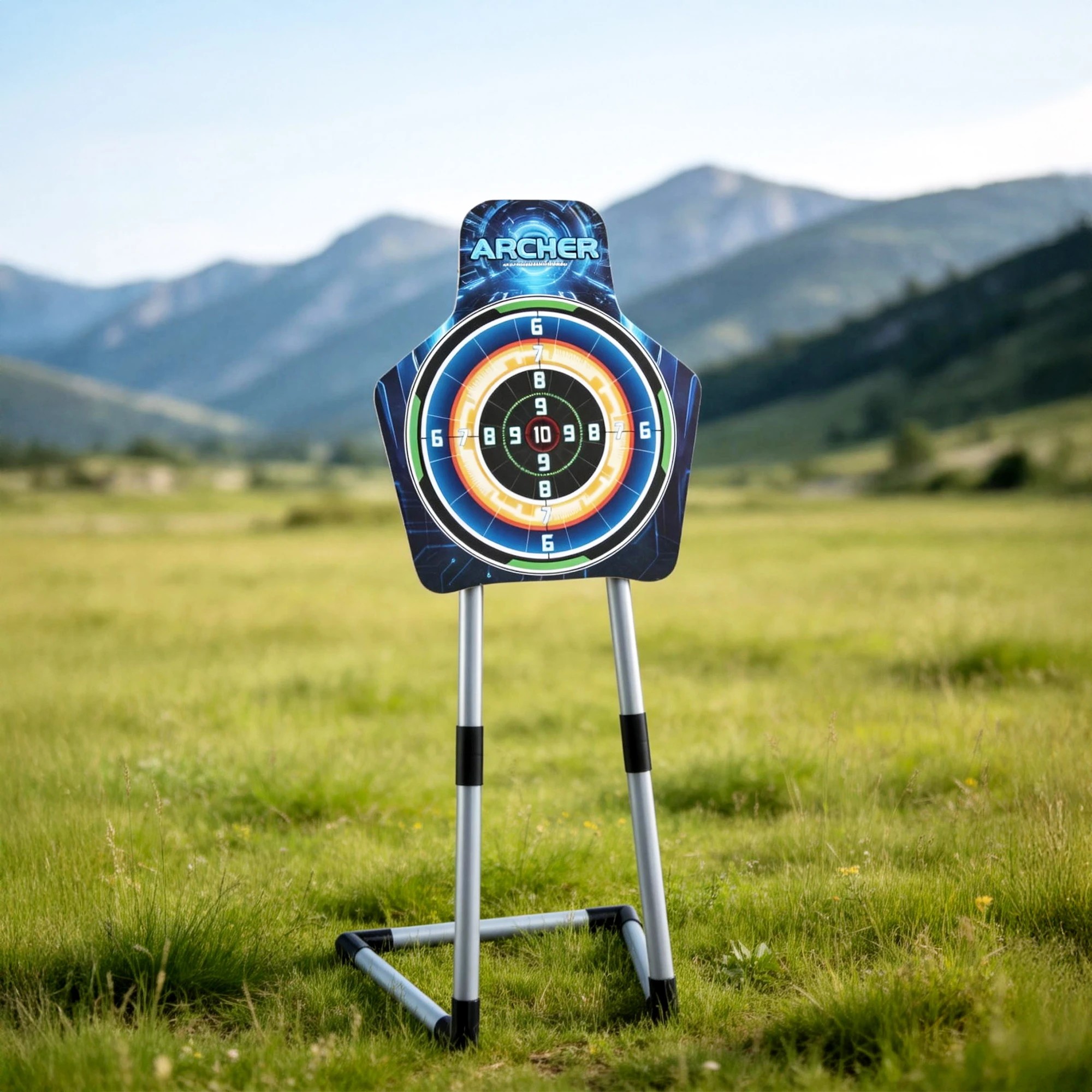 8 Keezi Kids Bow & Arrow Set w/ Standing Target, Suction Cup Arrows, Goggles, 8 of 10