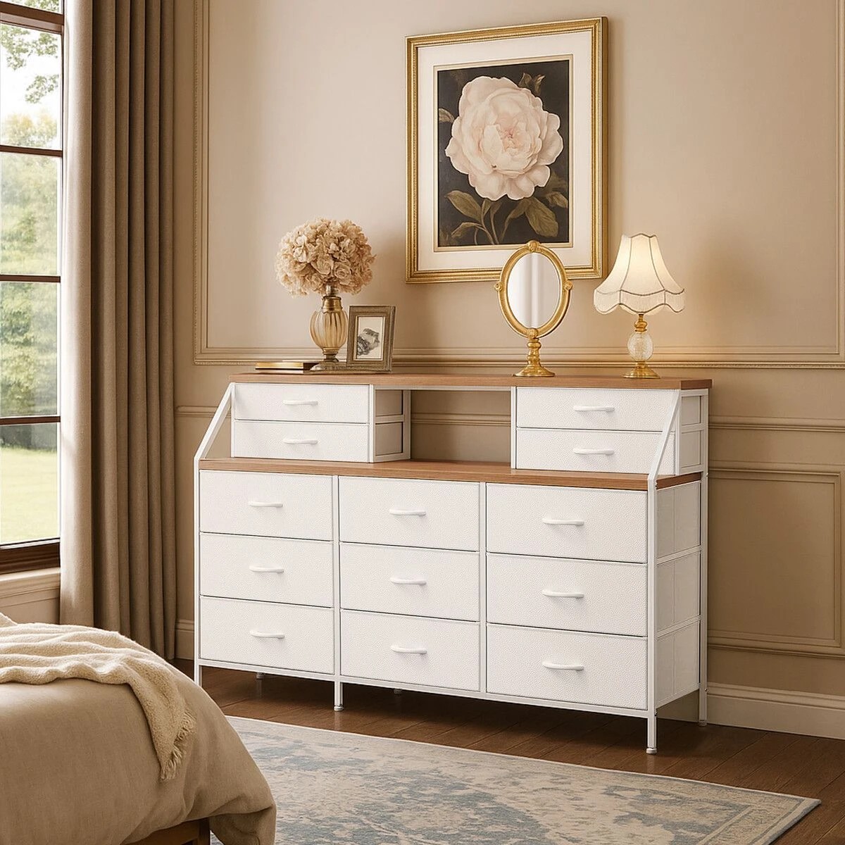 5 LUXSUITE Wide 13 Chest of Drawers Tall Dresser Tallboy, 5 of 7