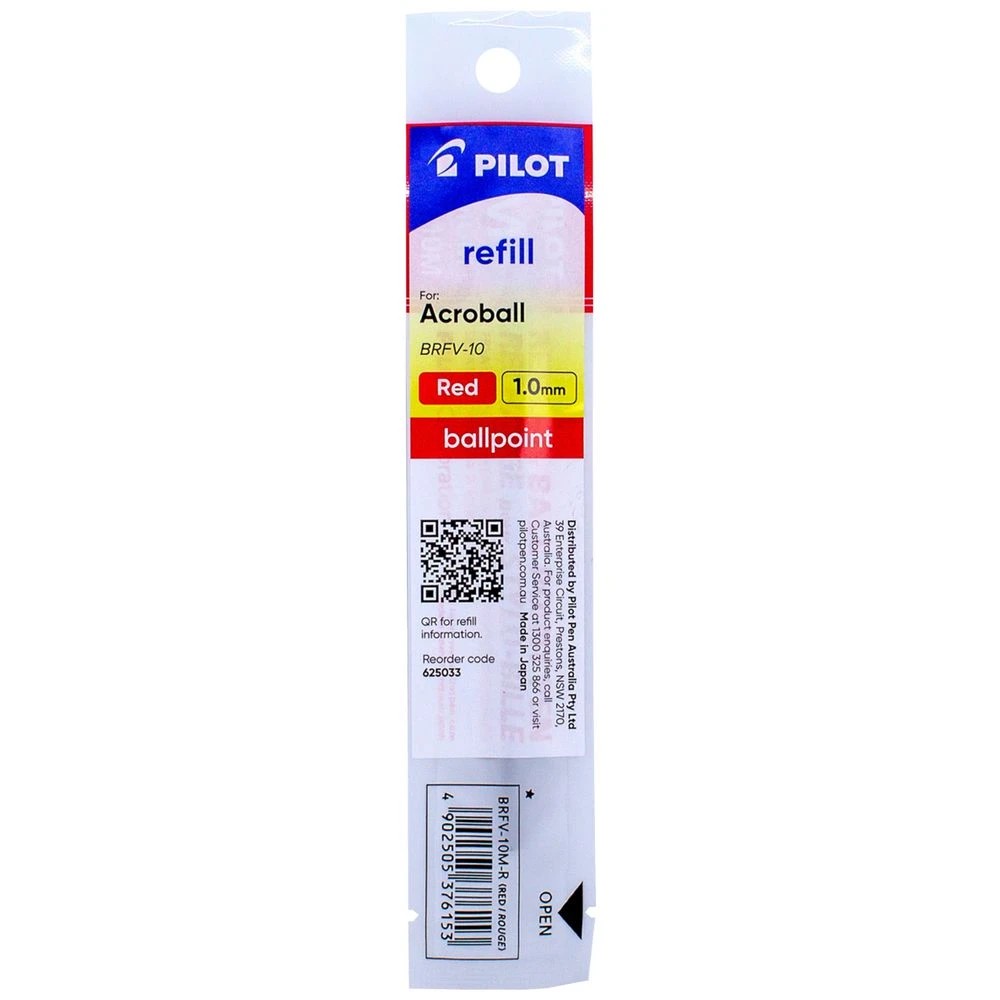 1 PILOT Acroball Pen Refill 1.0mm Red, 1 of 6