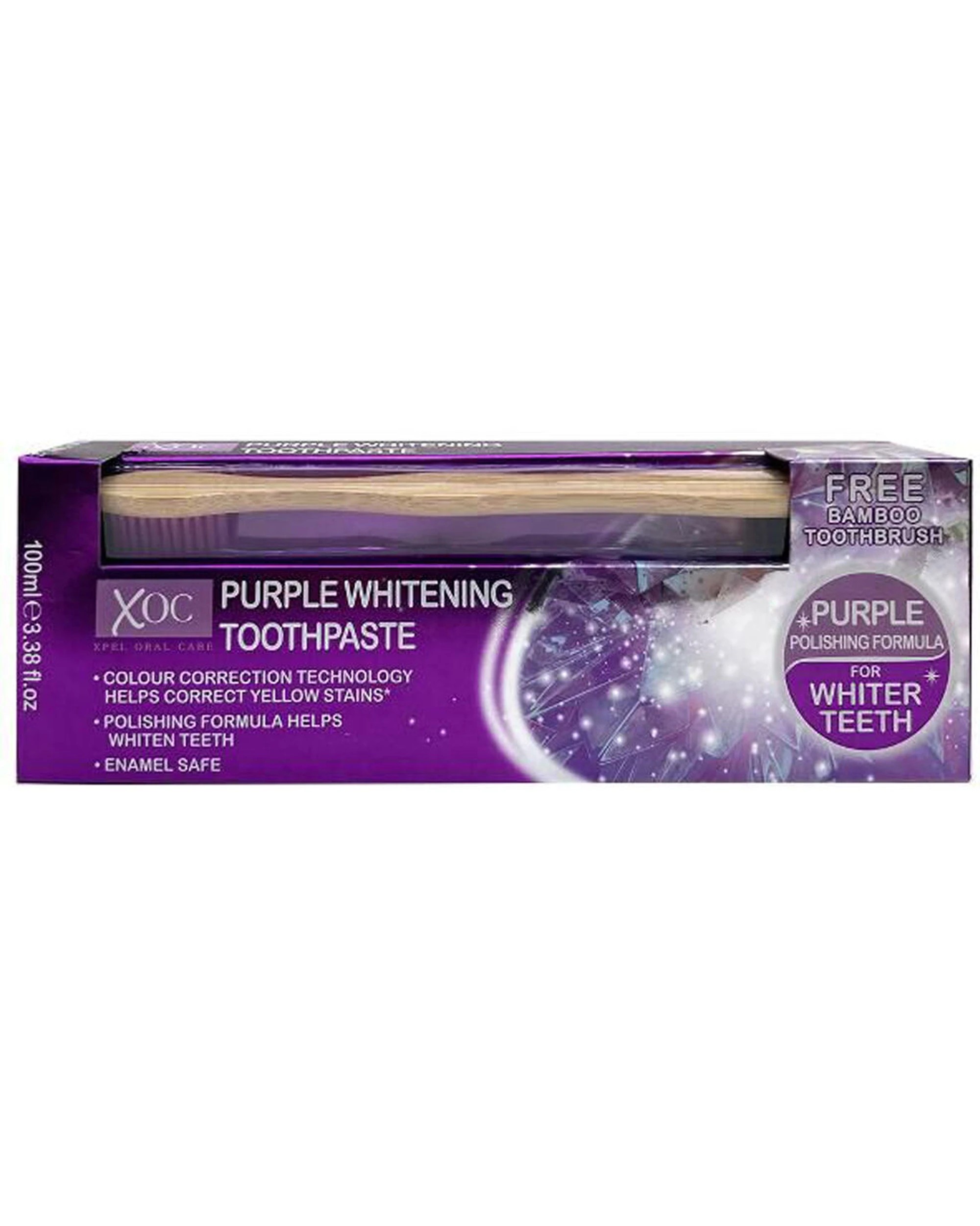 2 XOC 12PK Whitening Toothpaste With Bamboo Toothbrush Set For Whiter Teeth 100ml - Multi, 2 of 2