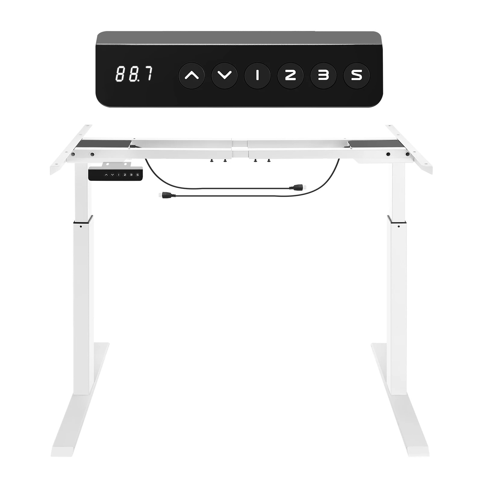 4 LUXSUITE Stand Up Desk Frame Electric Table Legs Base Adjustable, 4 of 6