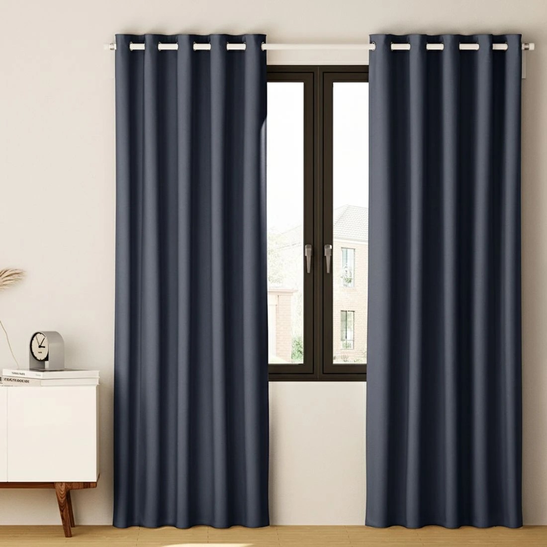 6 Artiss 2X Blockout Curtains Eyelet 240x230cm - Black, 6 of 6